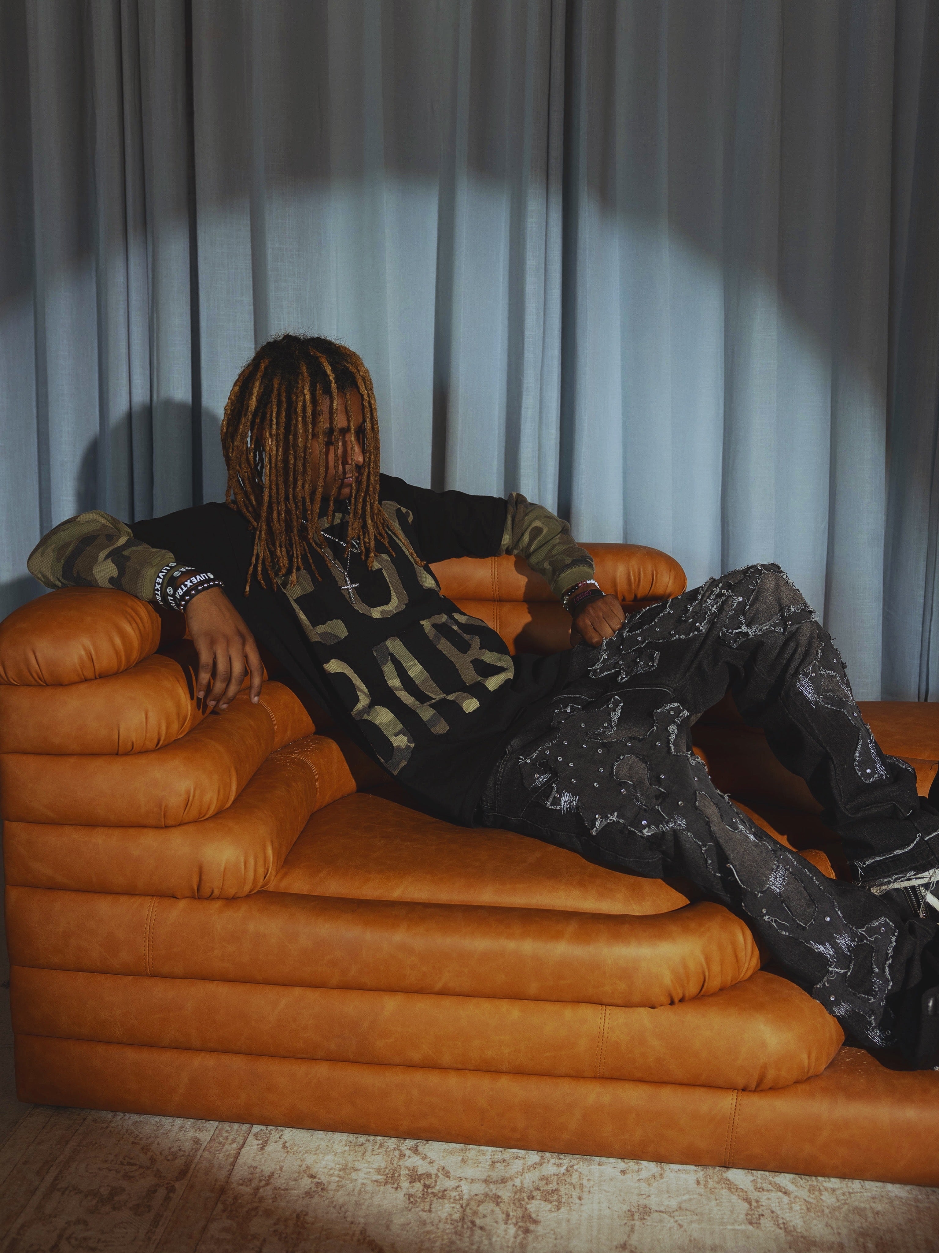 1-1 EB Waffle Army Long Sleeve