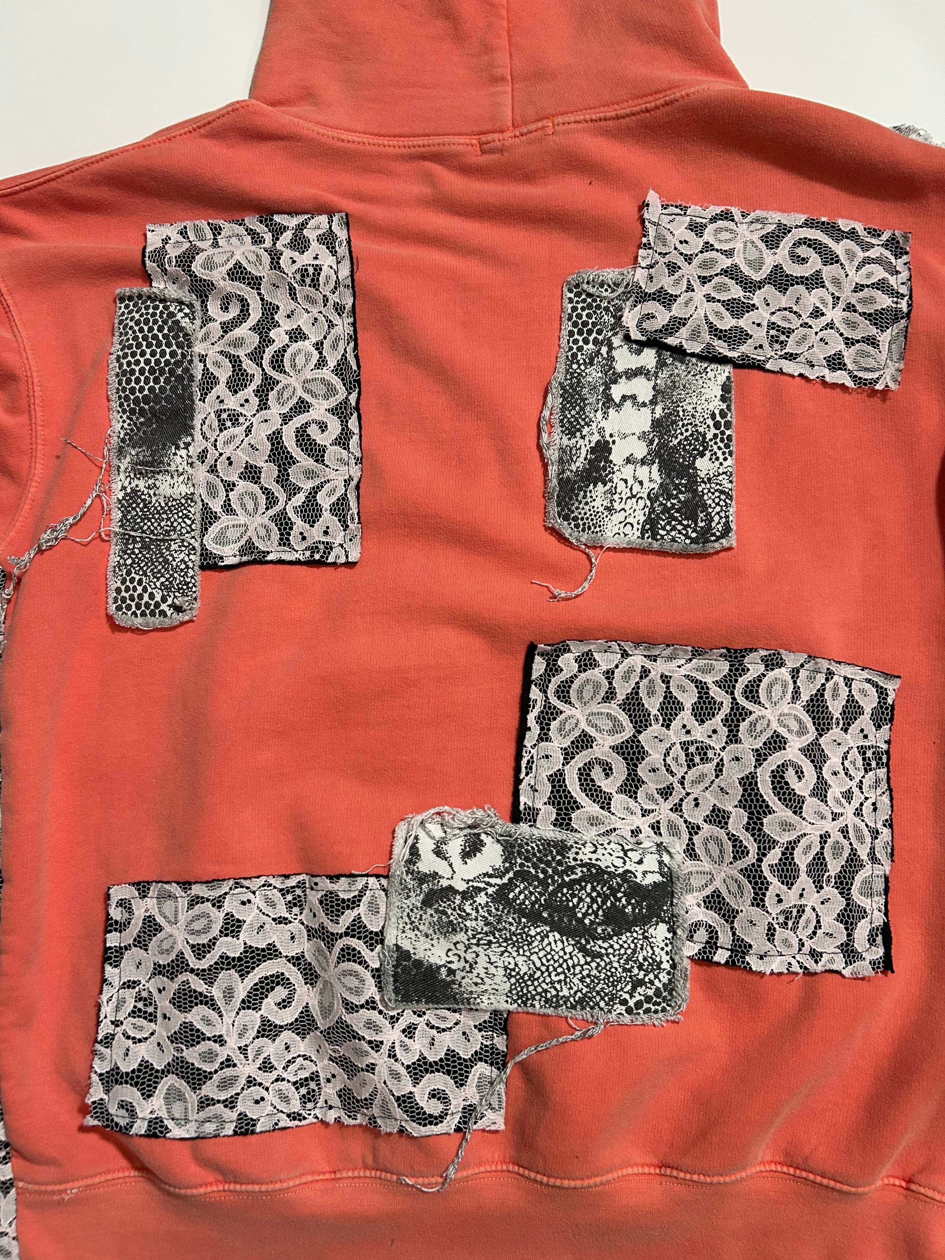 Peach/Coral Lace Hoodie