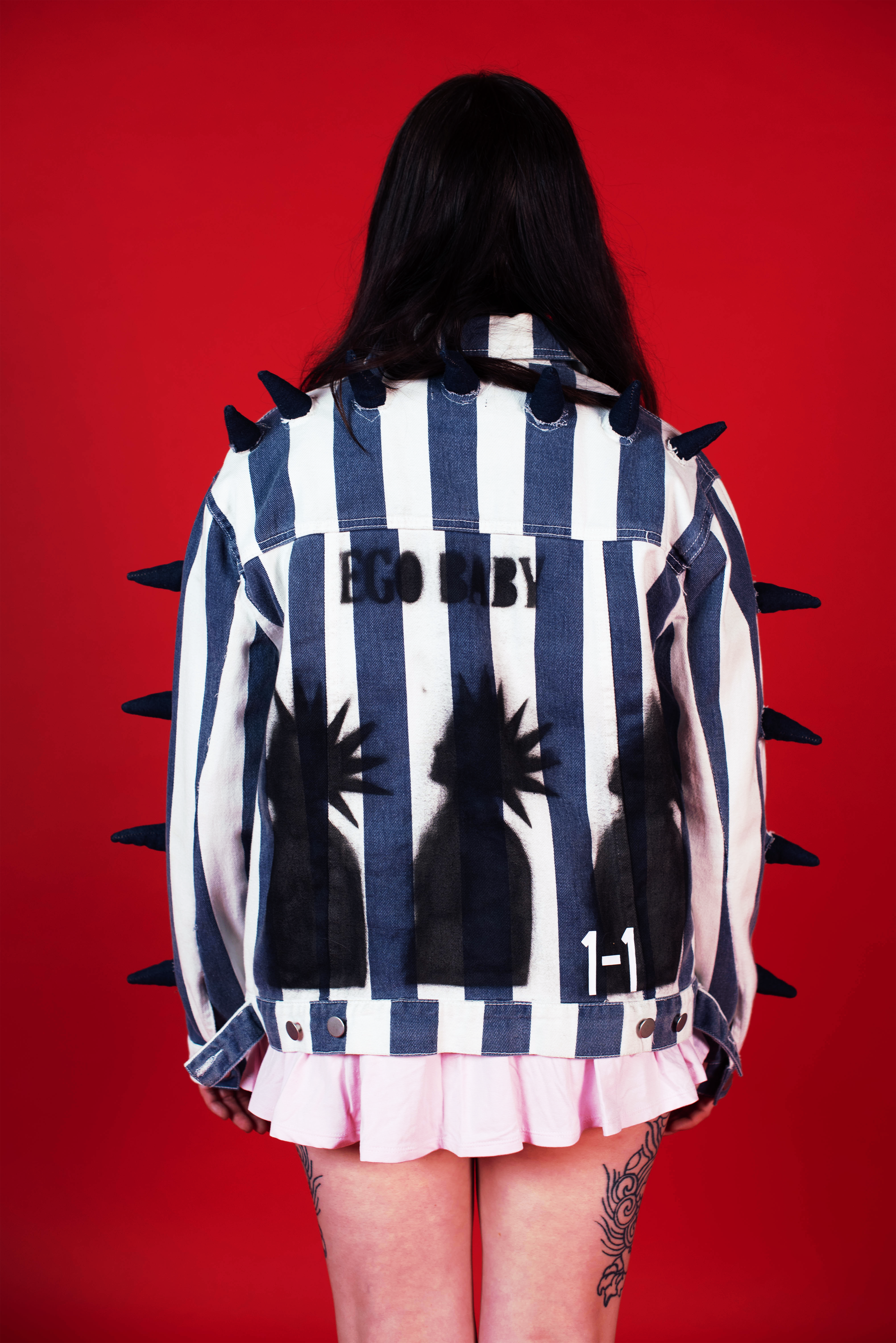 1-1 EB Punk Spike Denim Jacket