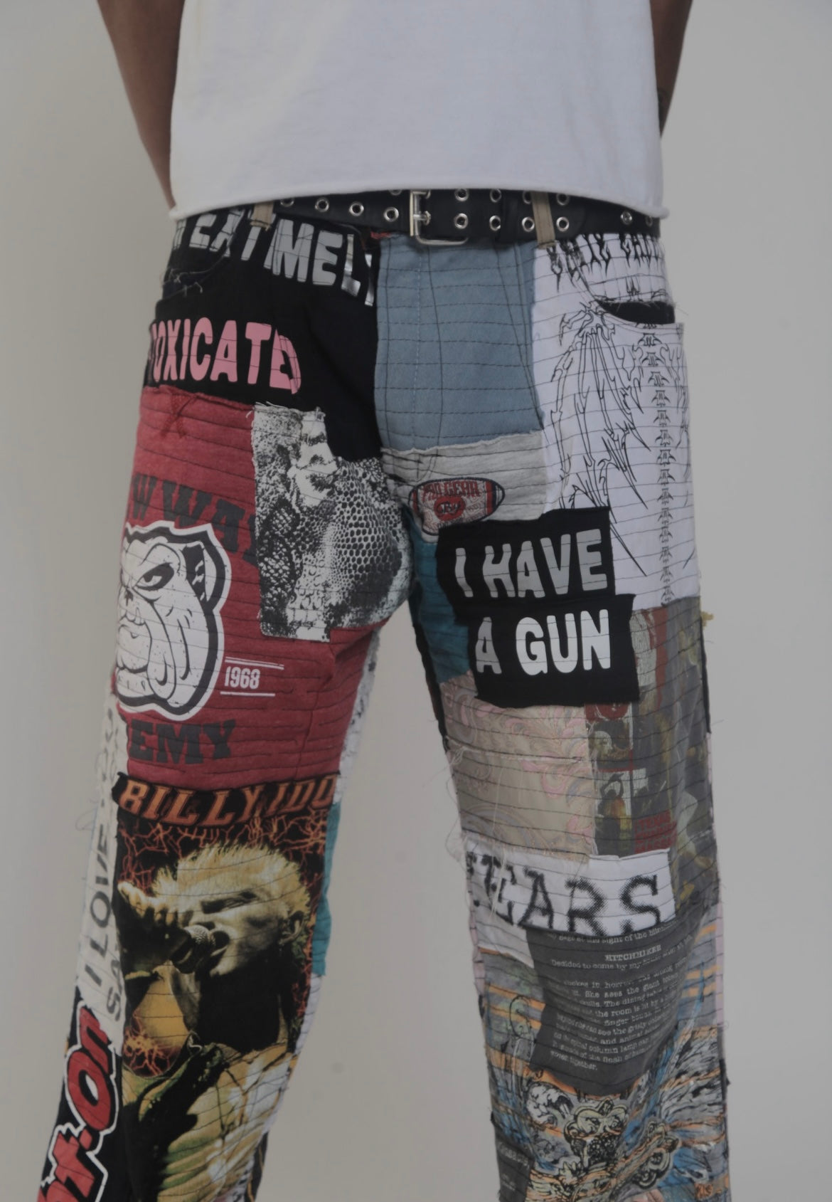 1-1 T-Shirt Patch Work Pants