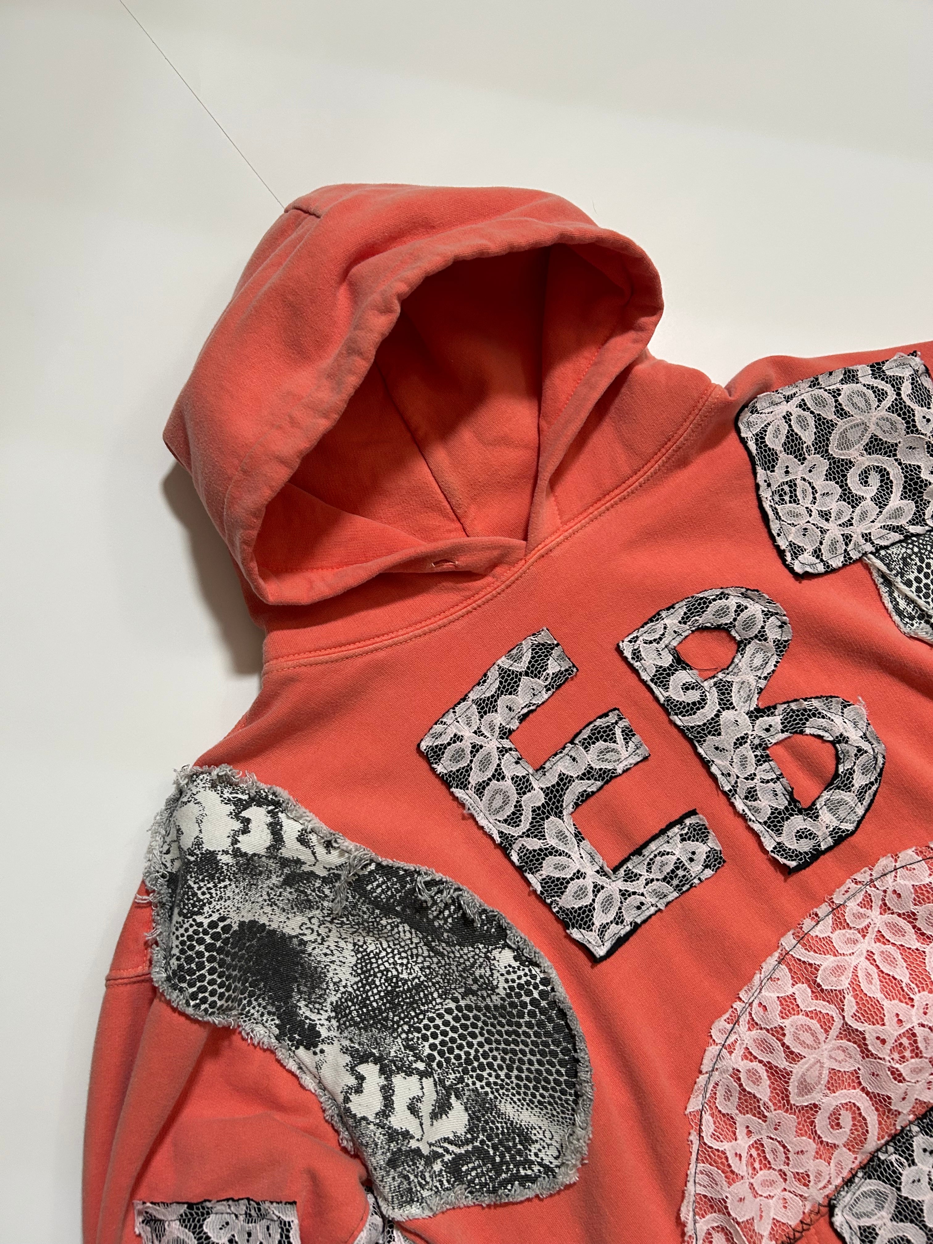 Peach/Coral Lace Hoodie