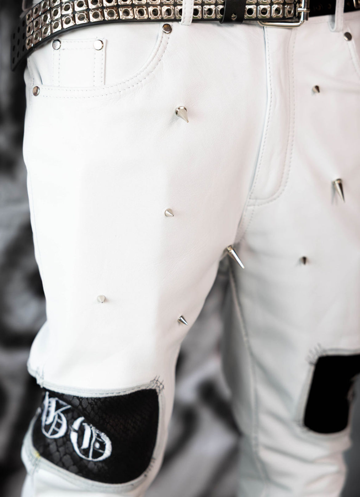 1-1 Spike Leather pants