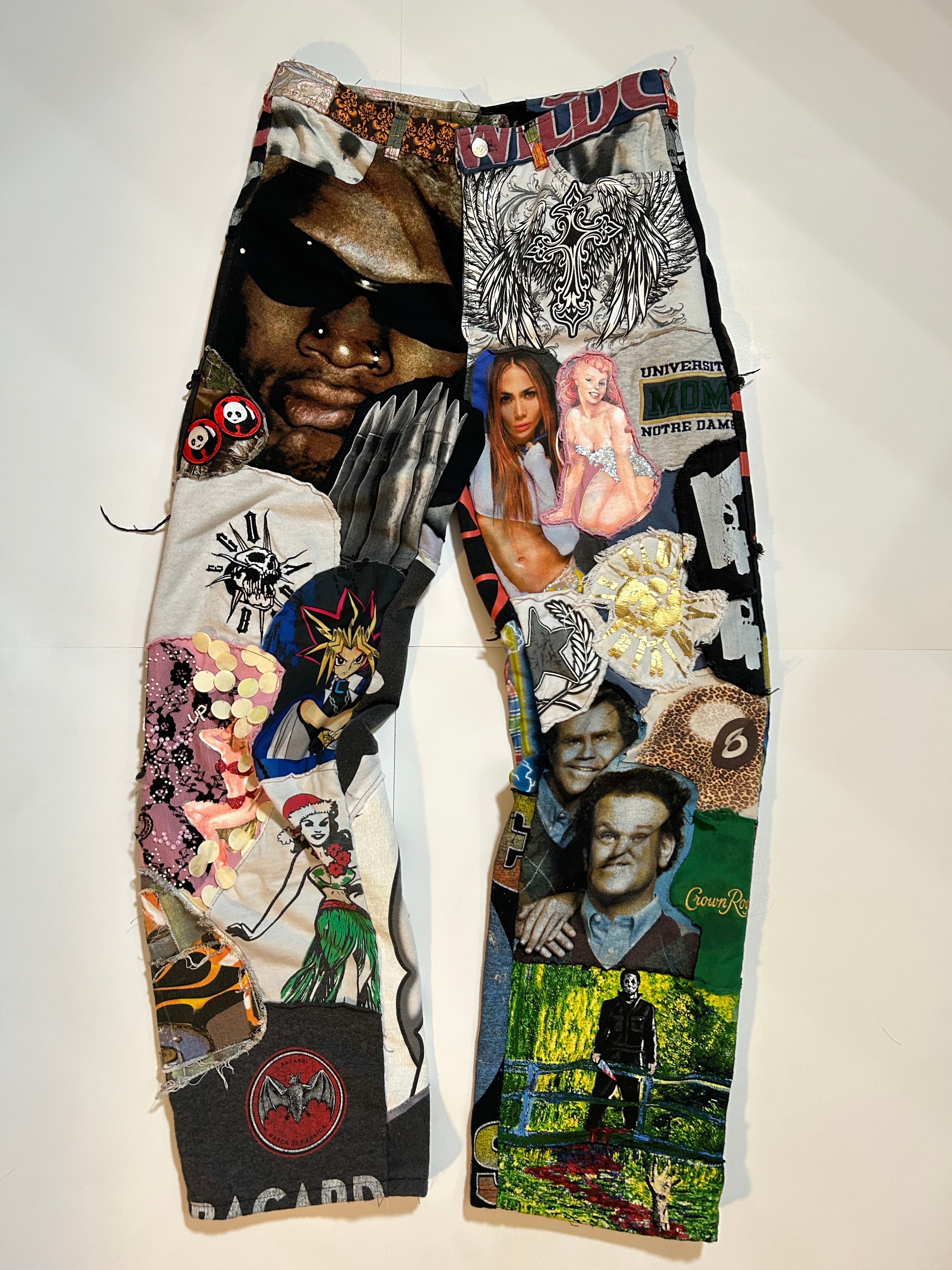 Muti Patch Work Pants