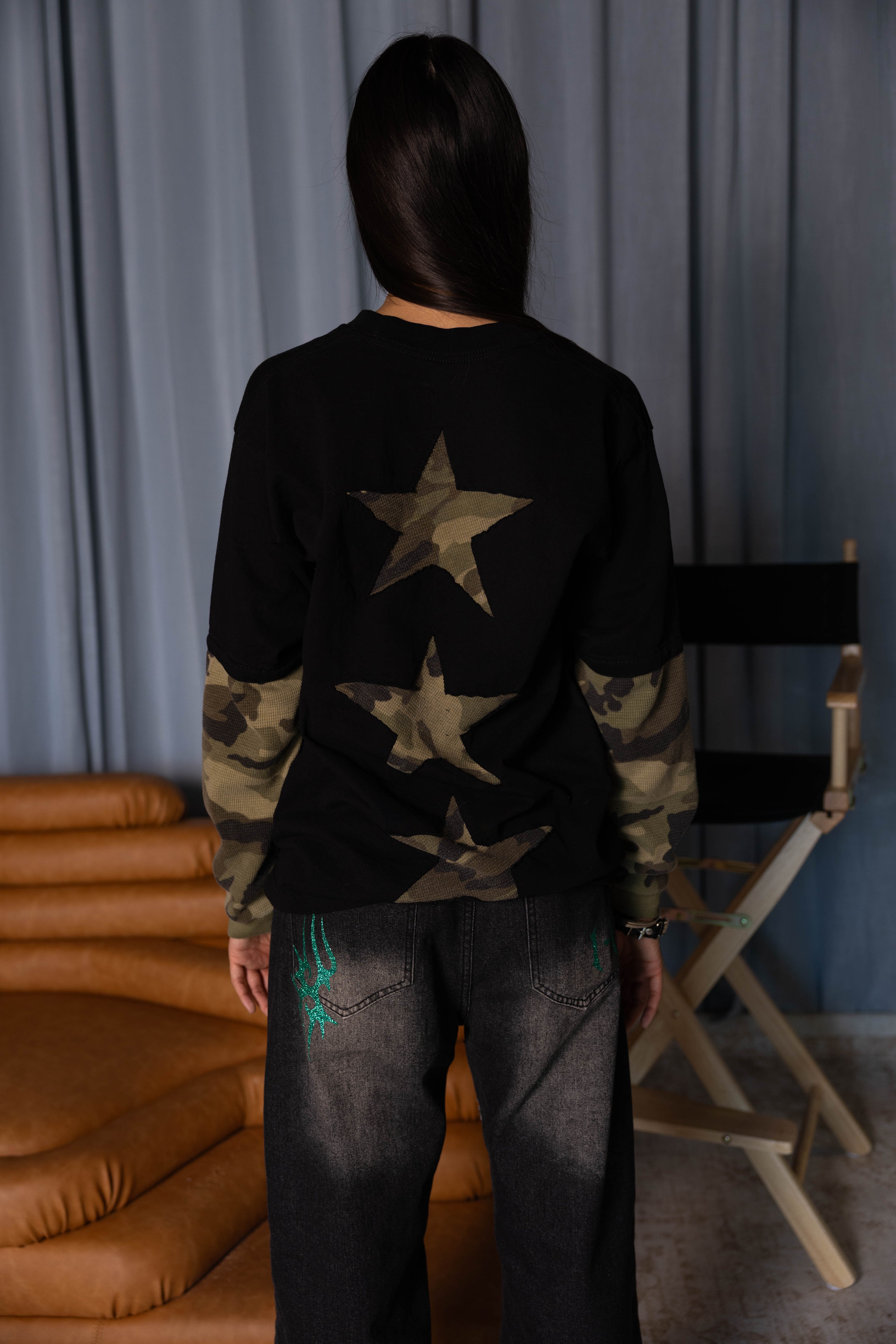 1-1 EB Waffle Army Long Sleeve