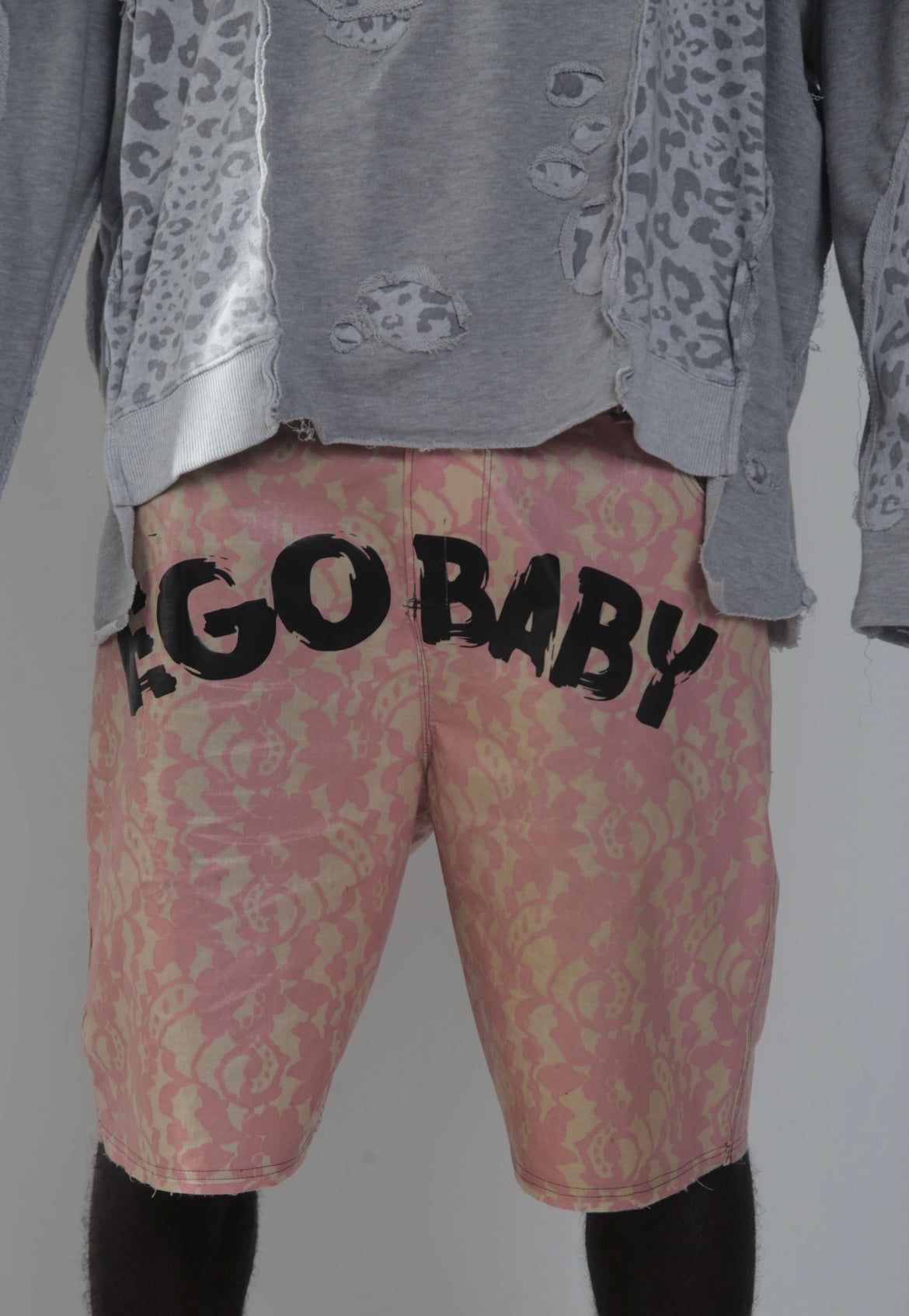 1-1 Floral Pink Waxed Shorts
