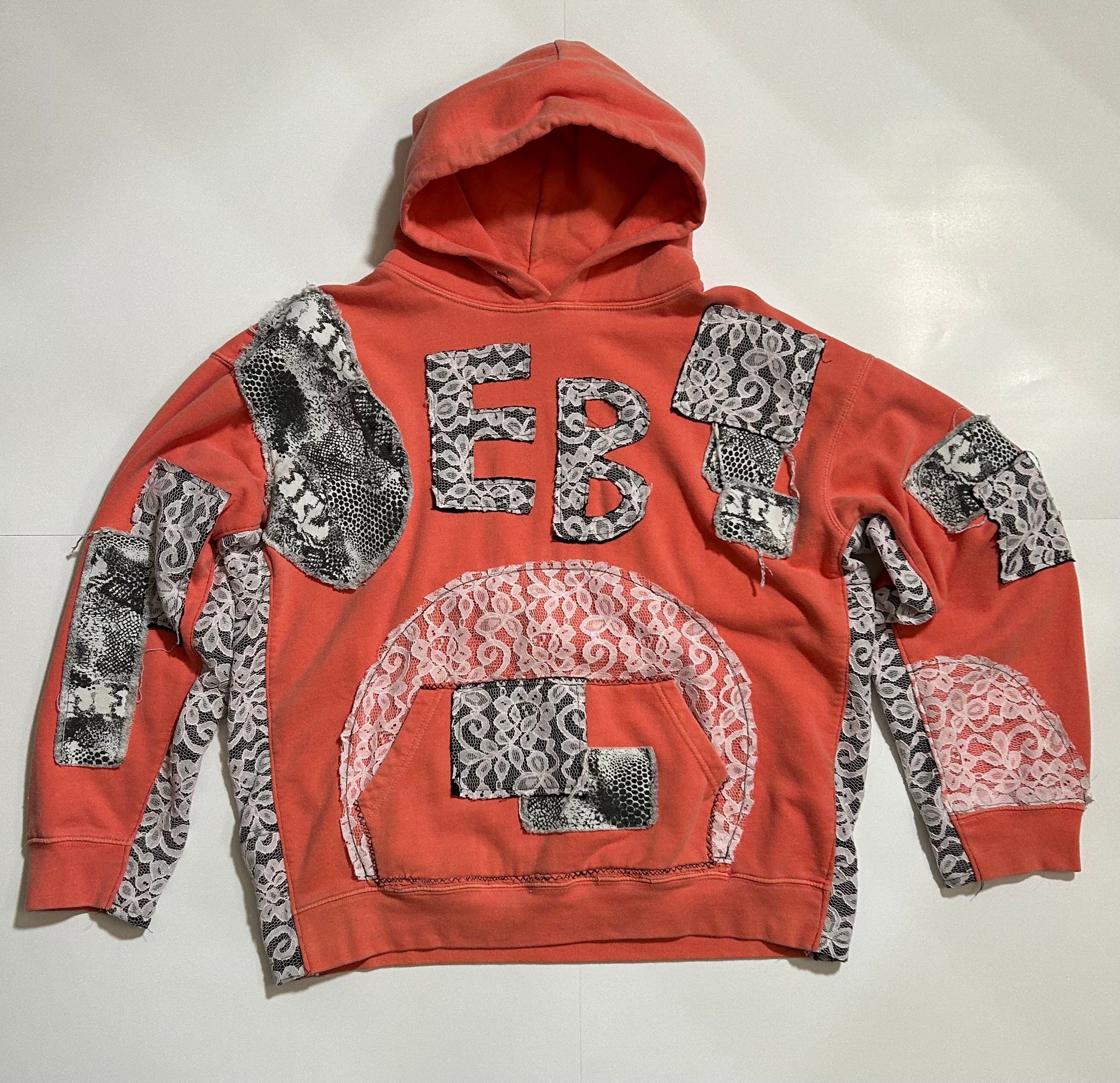 Peach/Coral Lace Hoodie