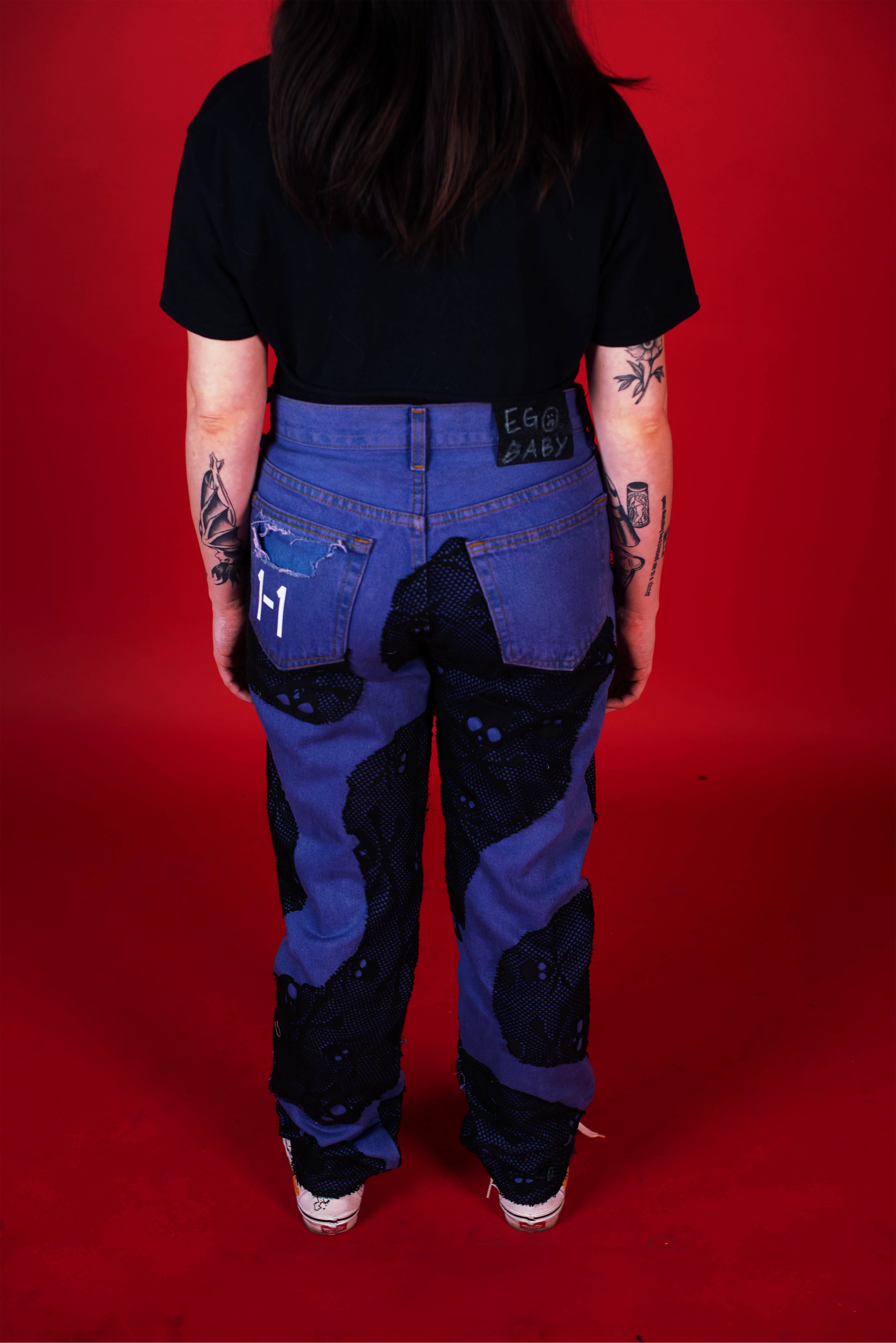 1-1 EB Bone FishNet Pants