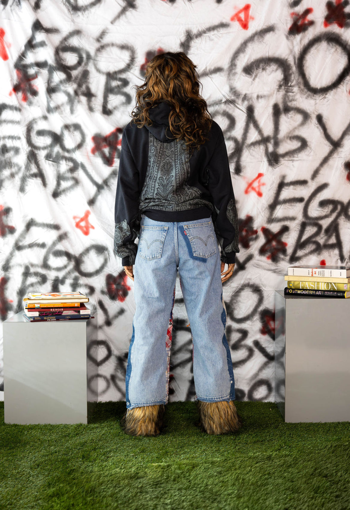 1-1 Plaid Patch Pants