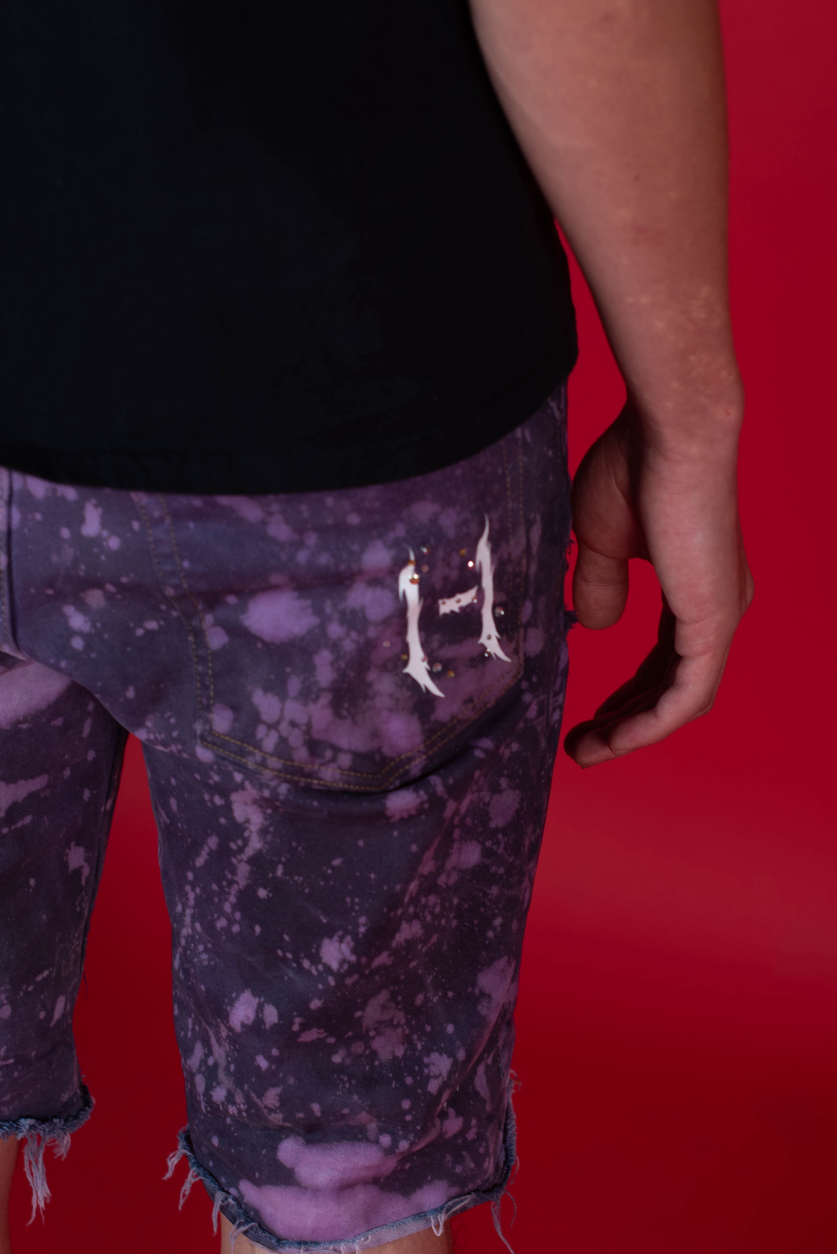 1-1 EB Purple Splat Shorts