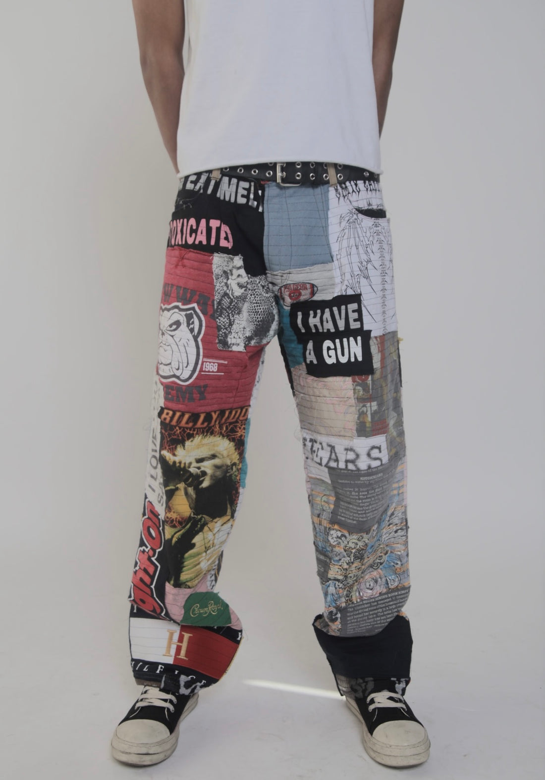 1-1 T-Shirt Patch Work Pants