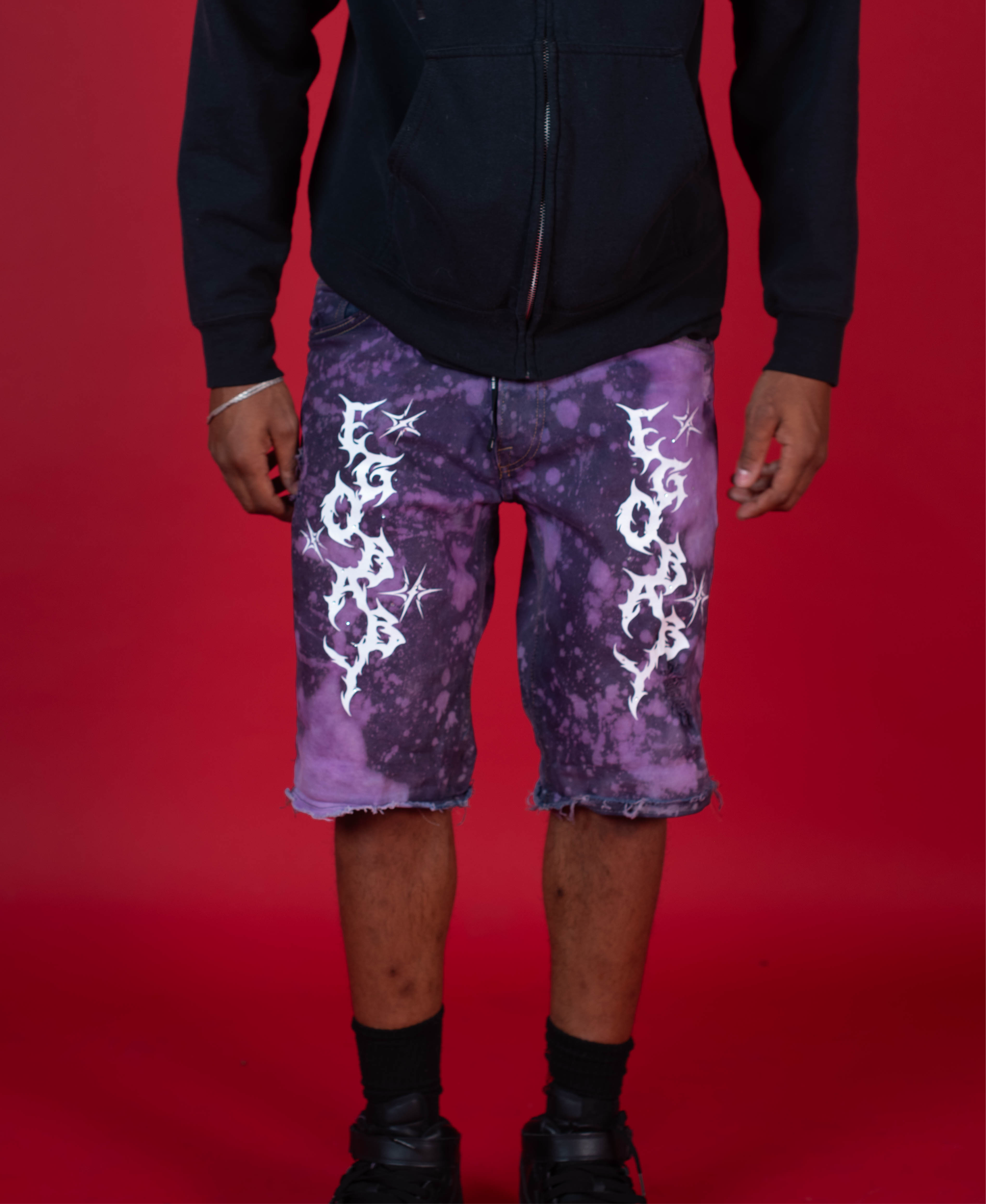1-1 EB Purple Splat Shorts
