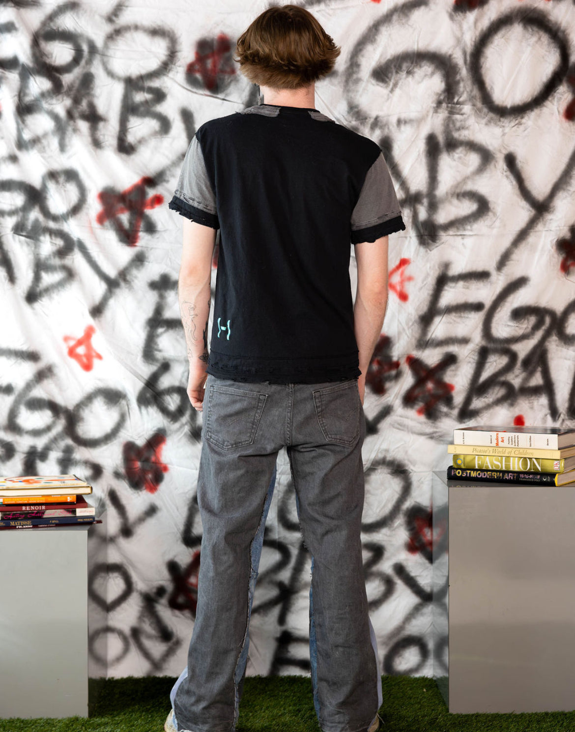 1-1 Cross splotch T-shirt