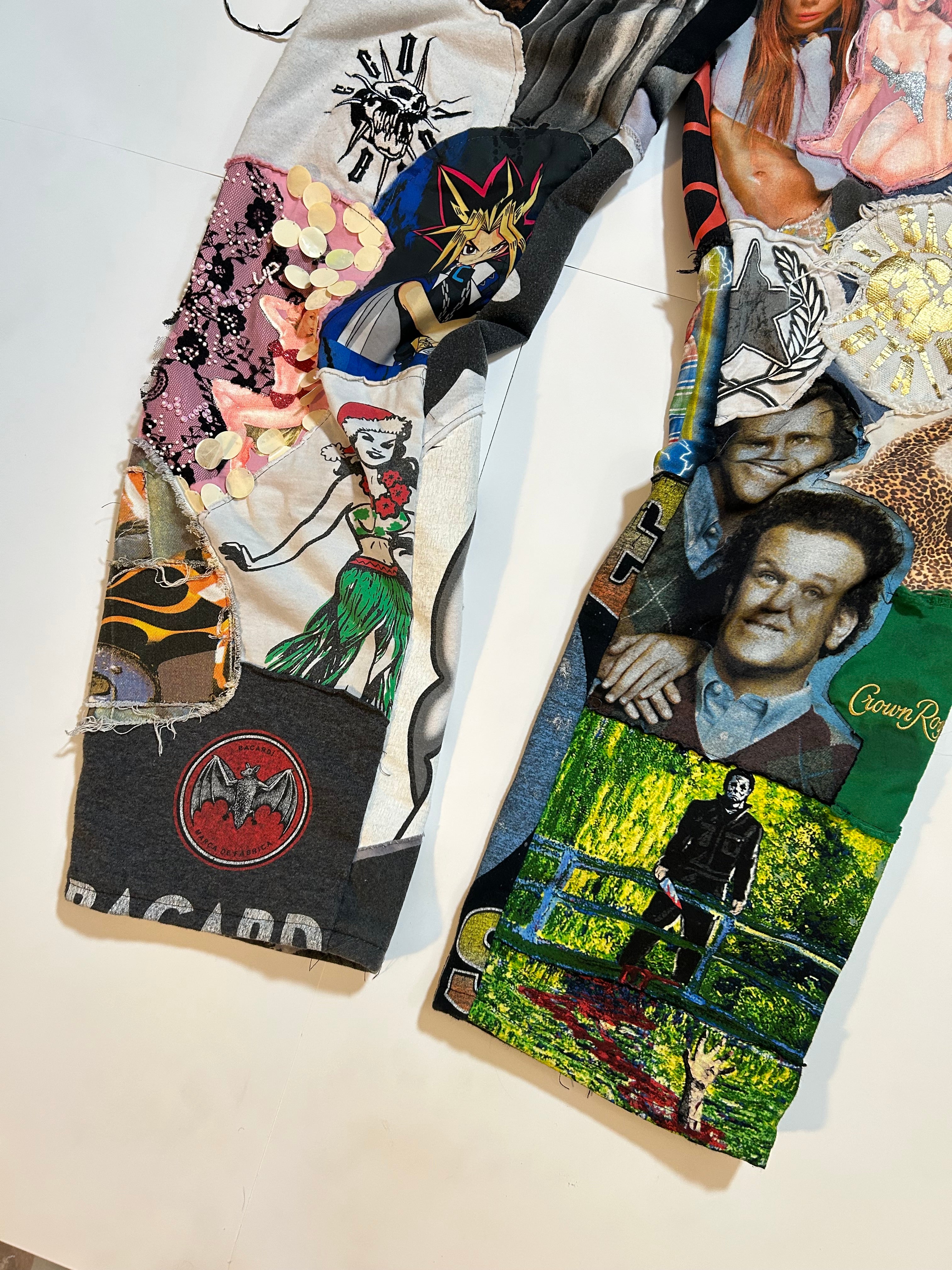 Muti Patch Work Pants