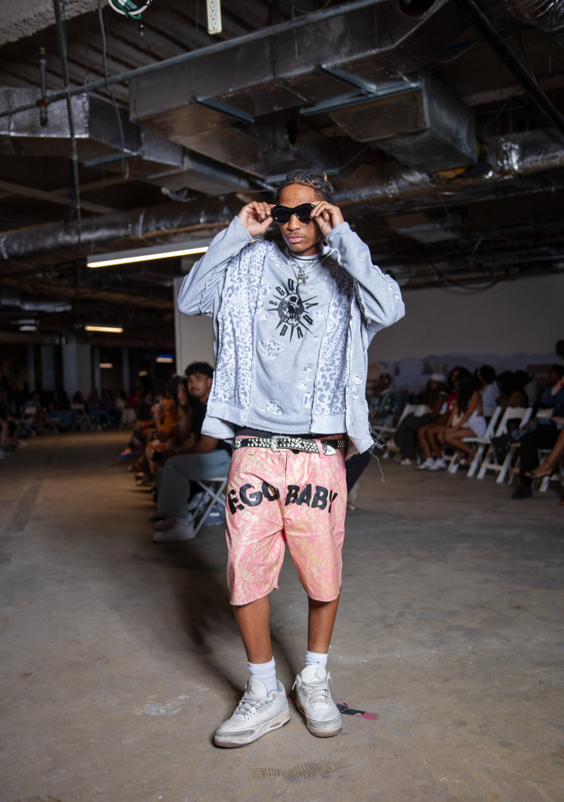 1-1 Floral Pink Waxed Shorts