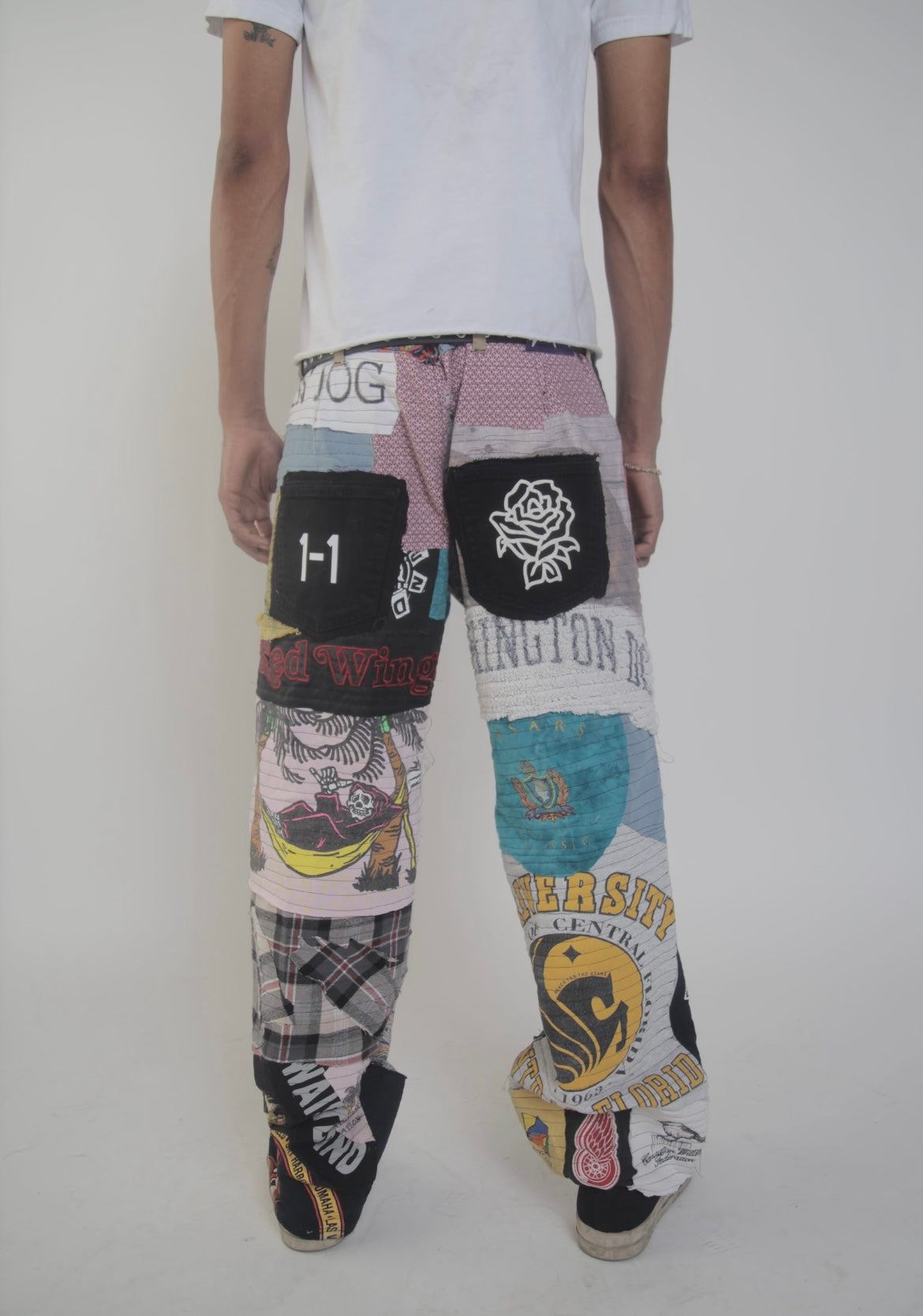 1-1 T-Shirt Patch Work Pants