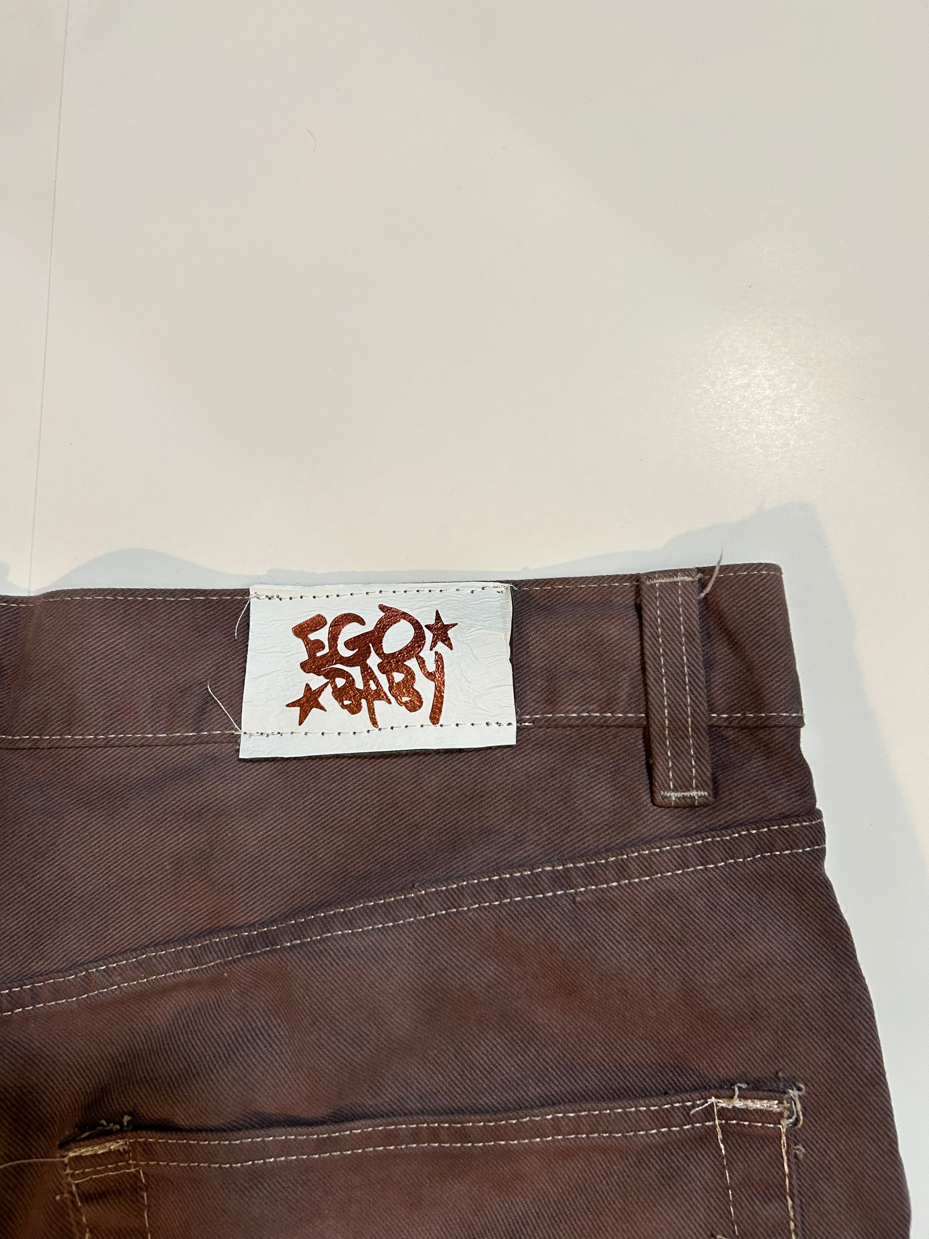 Brown spike Scarf Shorts