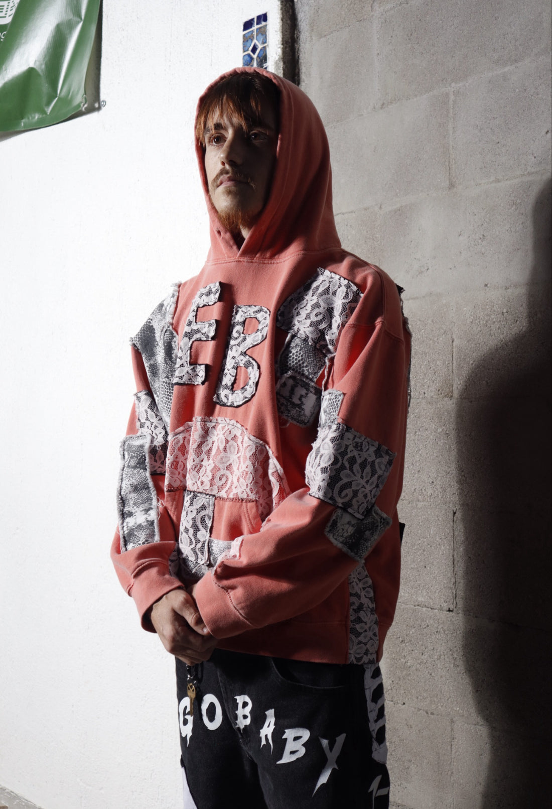Peach/Coral Lace Hoodie
