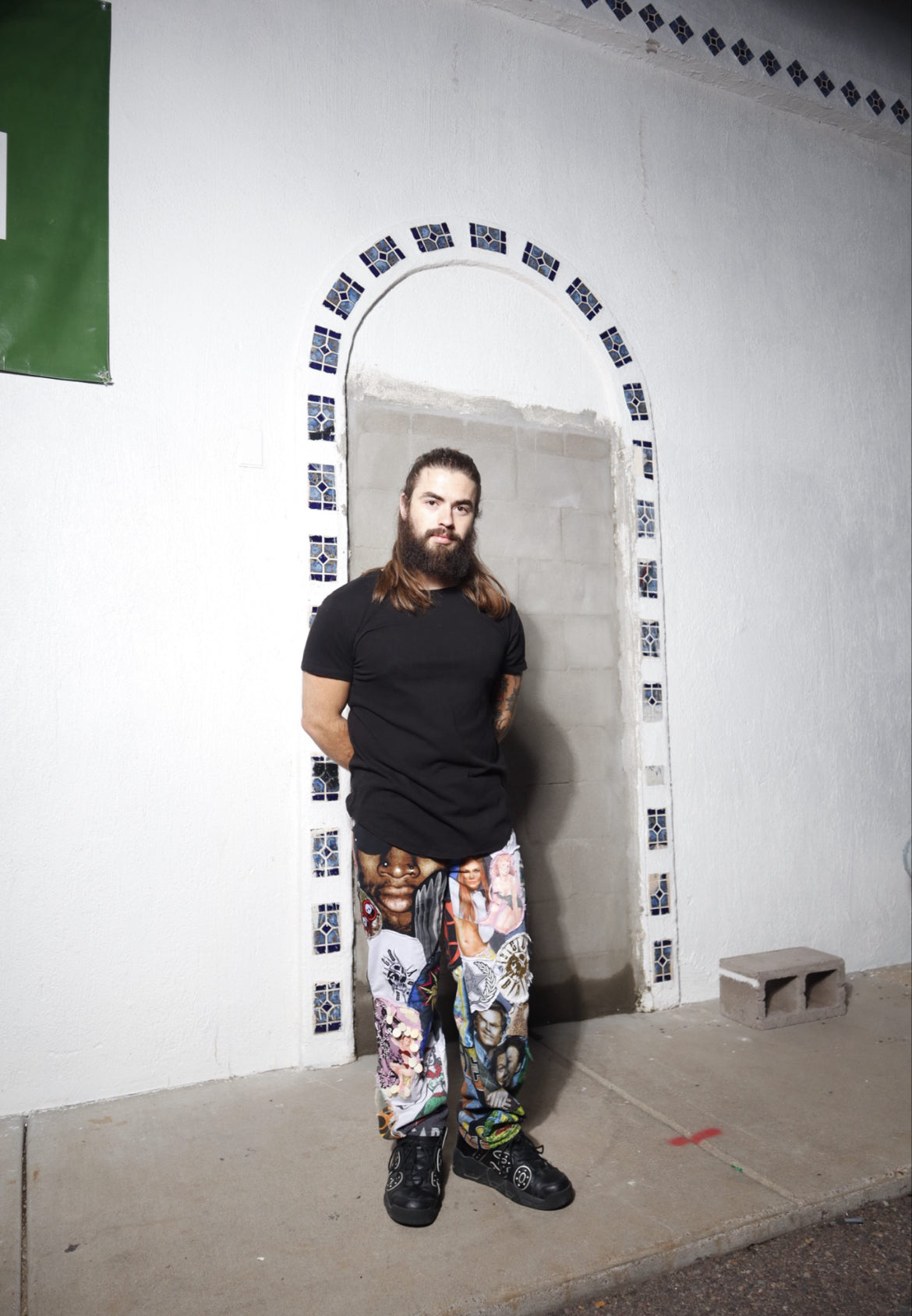 Muti Patch Work Pants