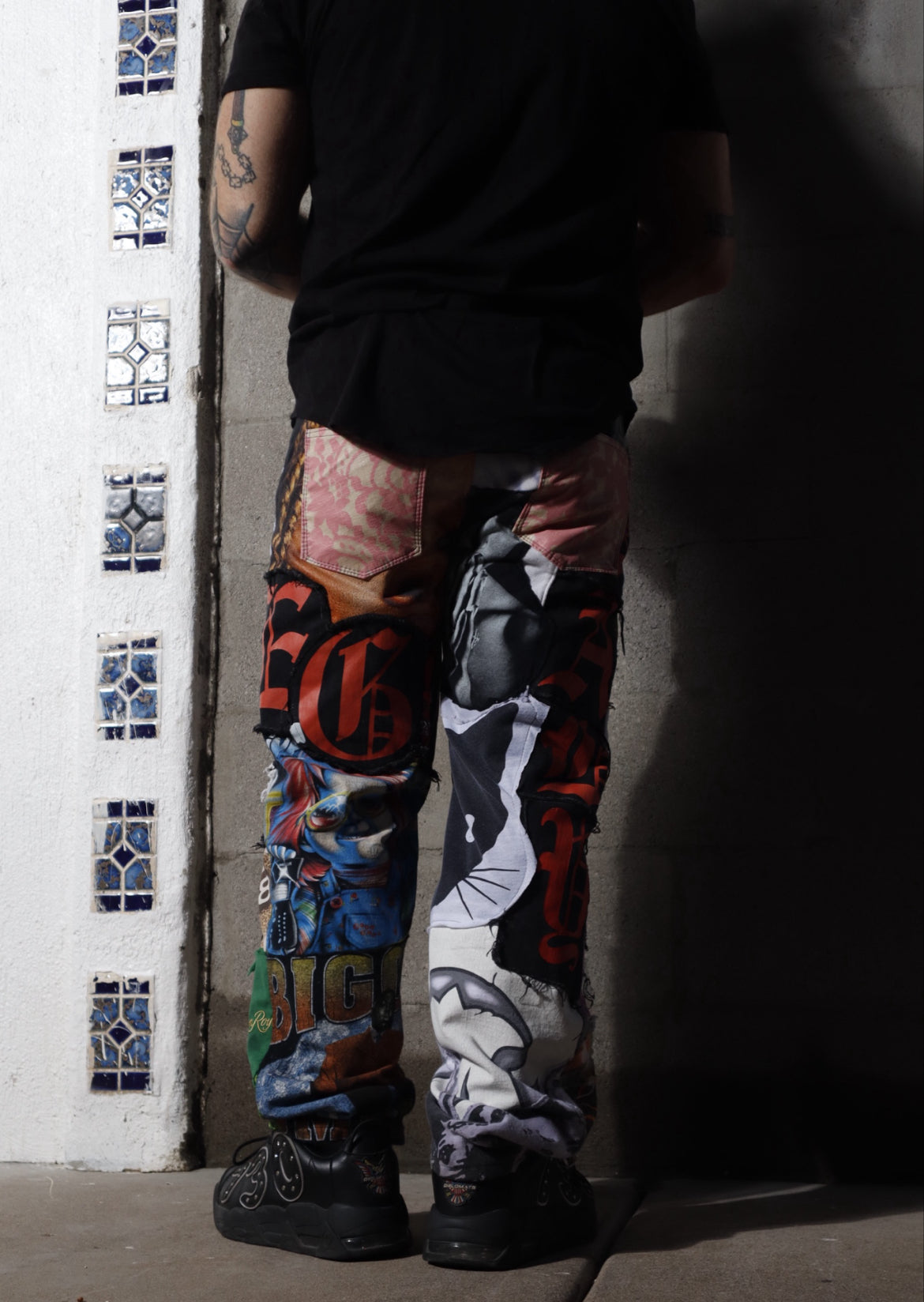 Muti Patch Work Pants