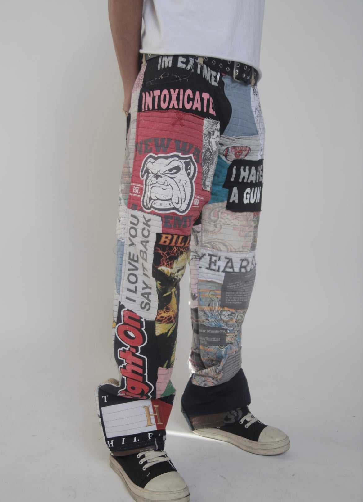 1-1 T-Shirt Patch Work Pants