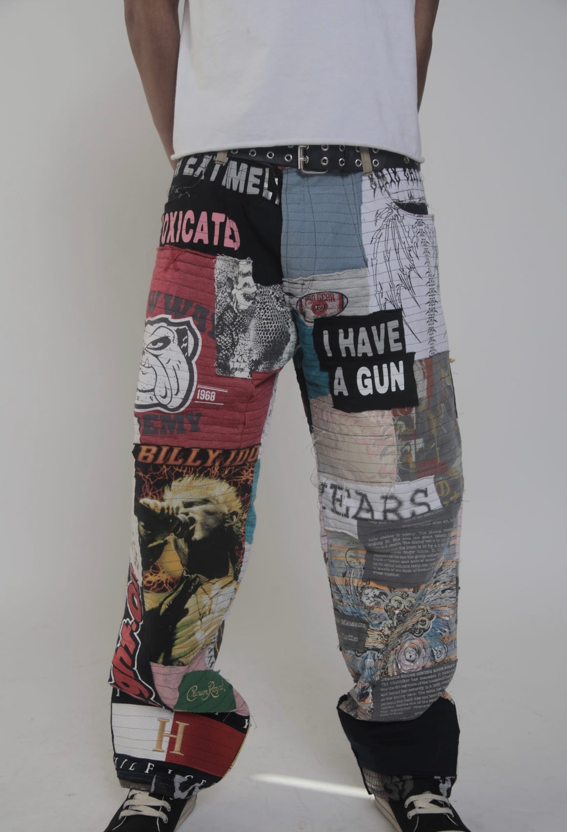1-1 T-Shirt Patch Work Pants