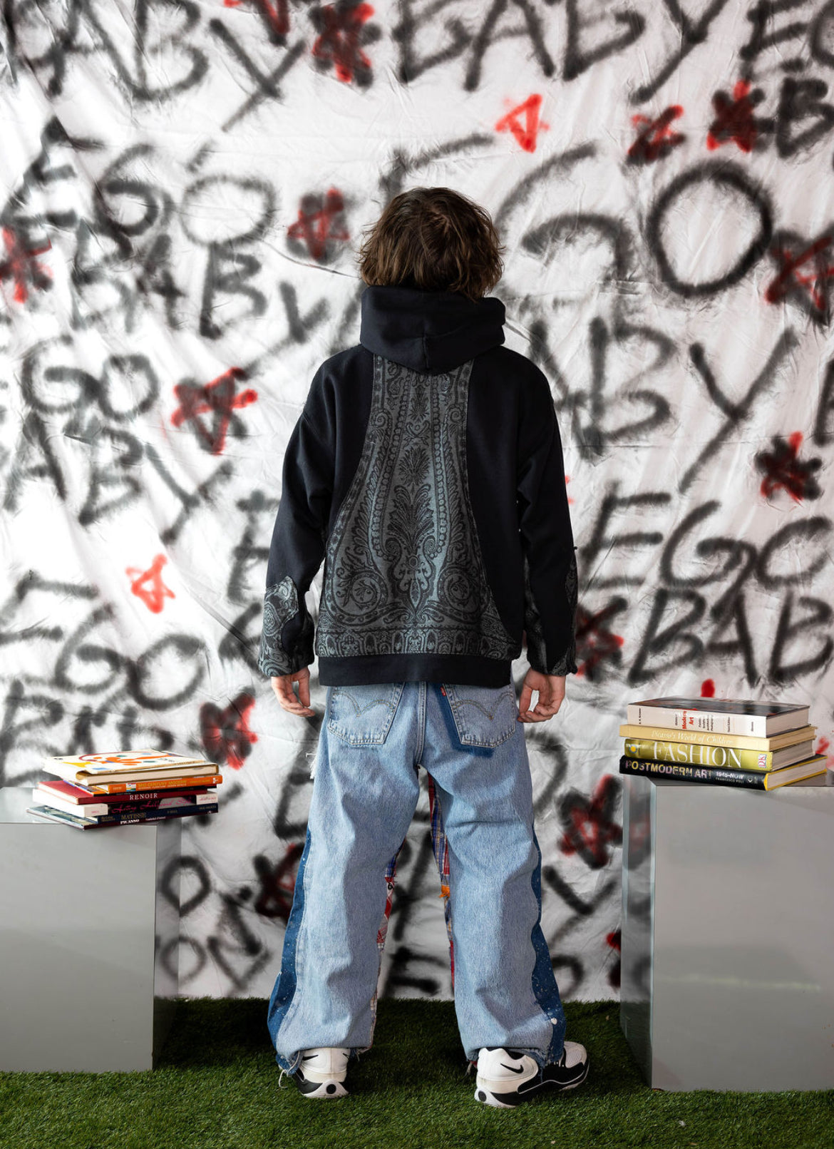 1-1 bandanna pattern, scarf hoodie