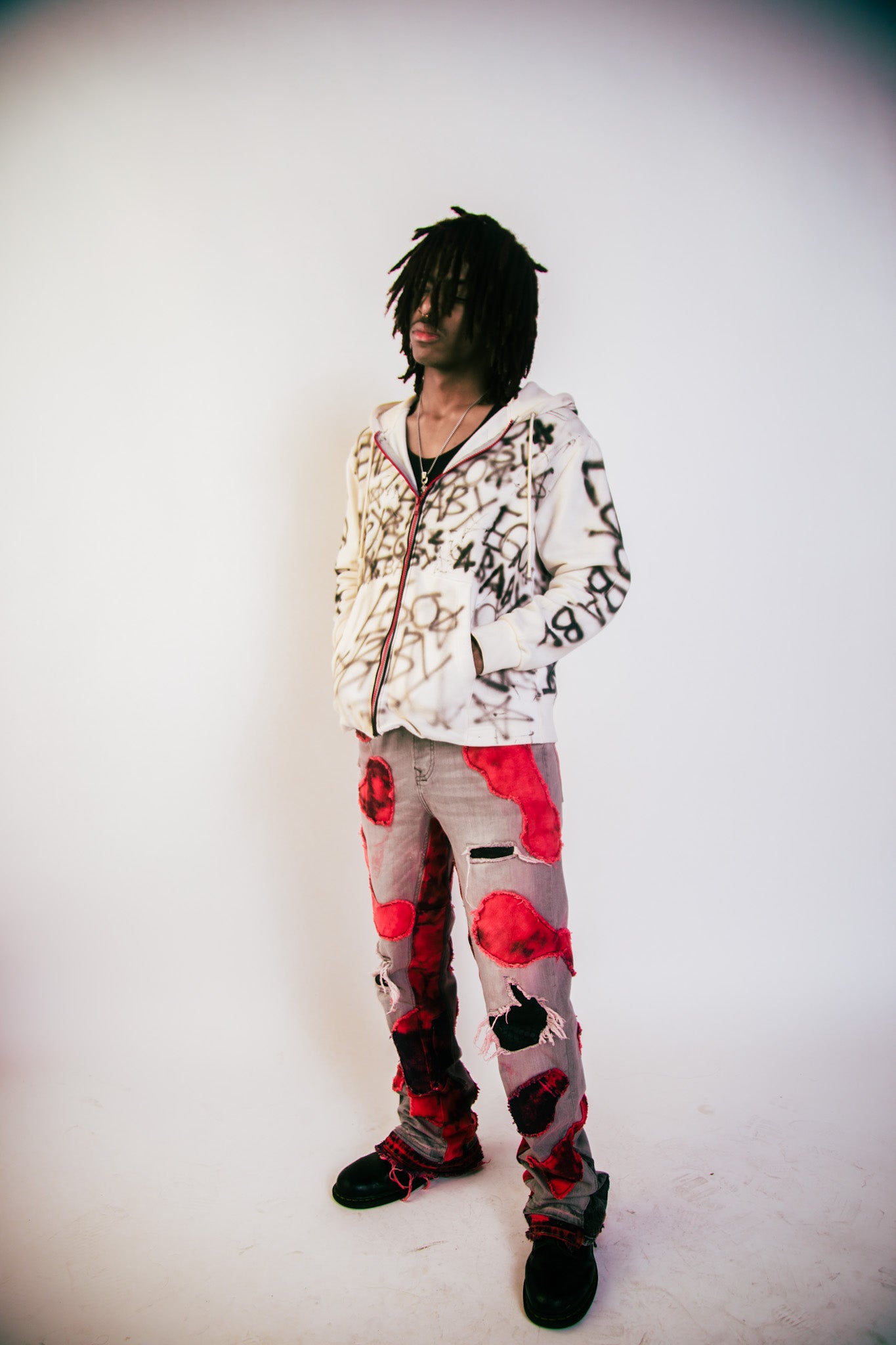 1-1 Red Splat Pants