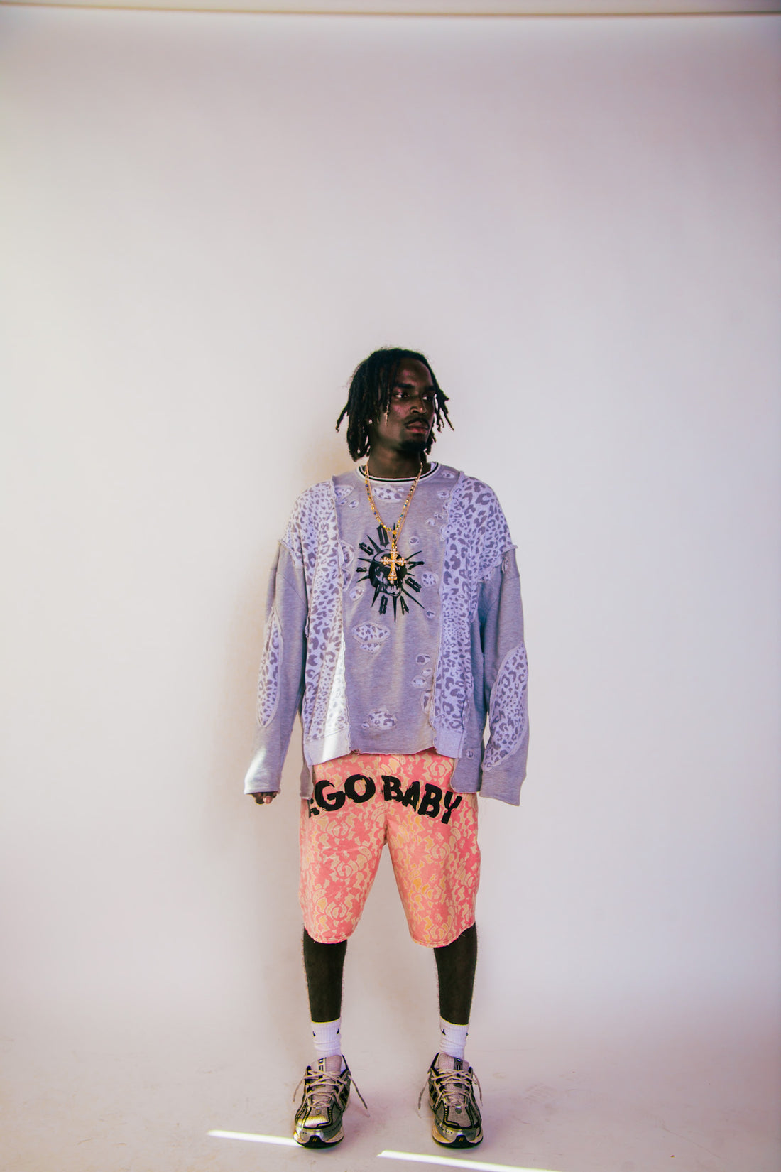 1-1 Floral Pink Waxed Shorts