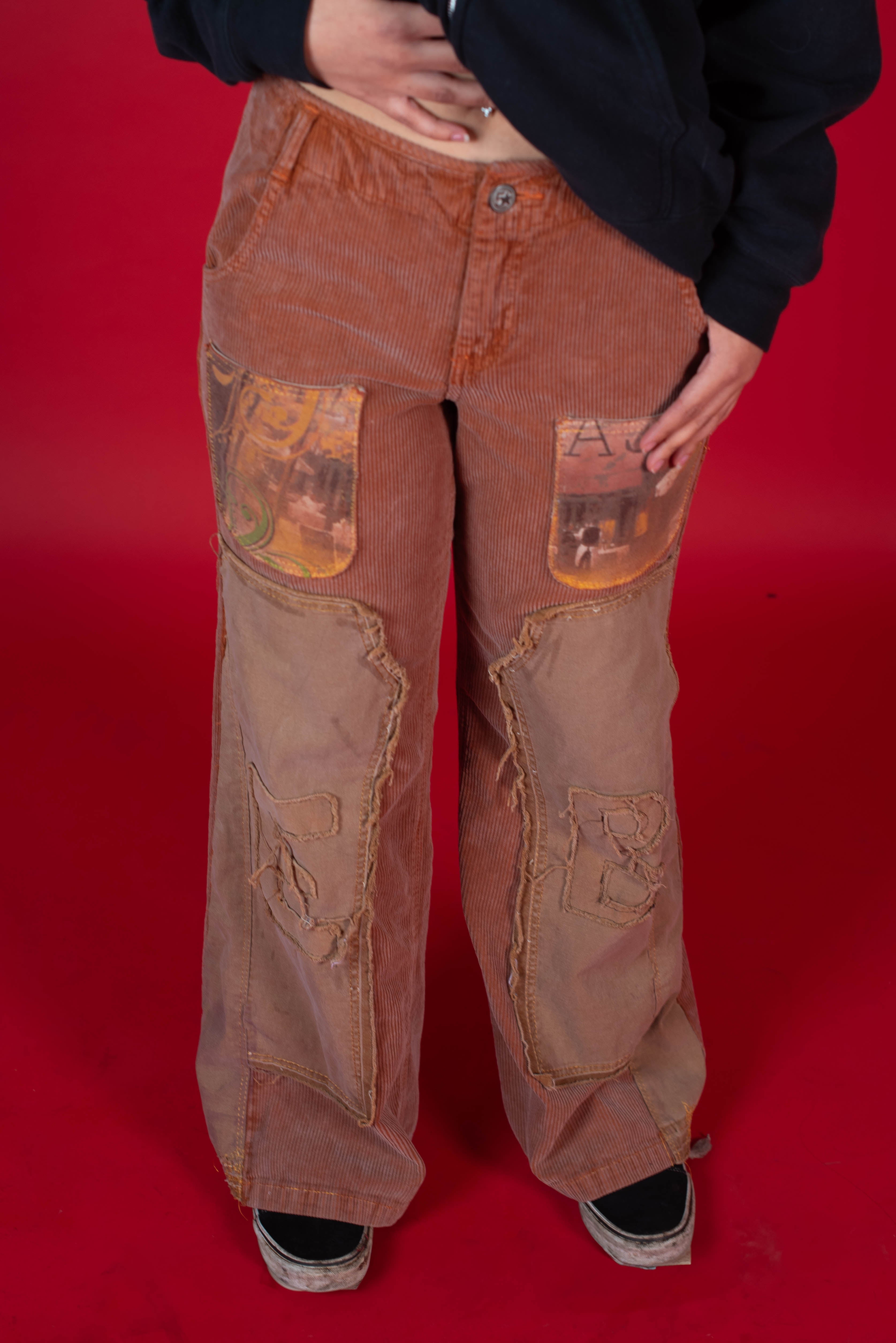 1-1 EB Corduroy Semi Wide leg Pants