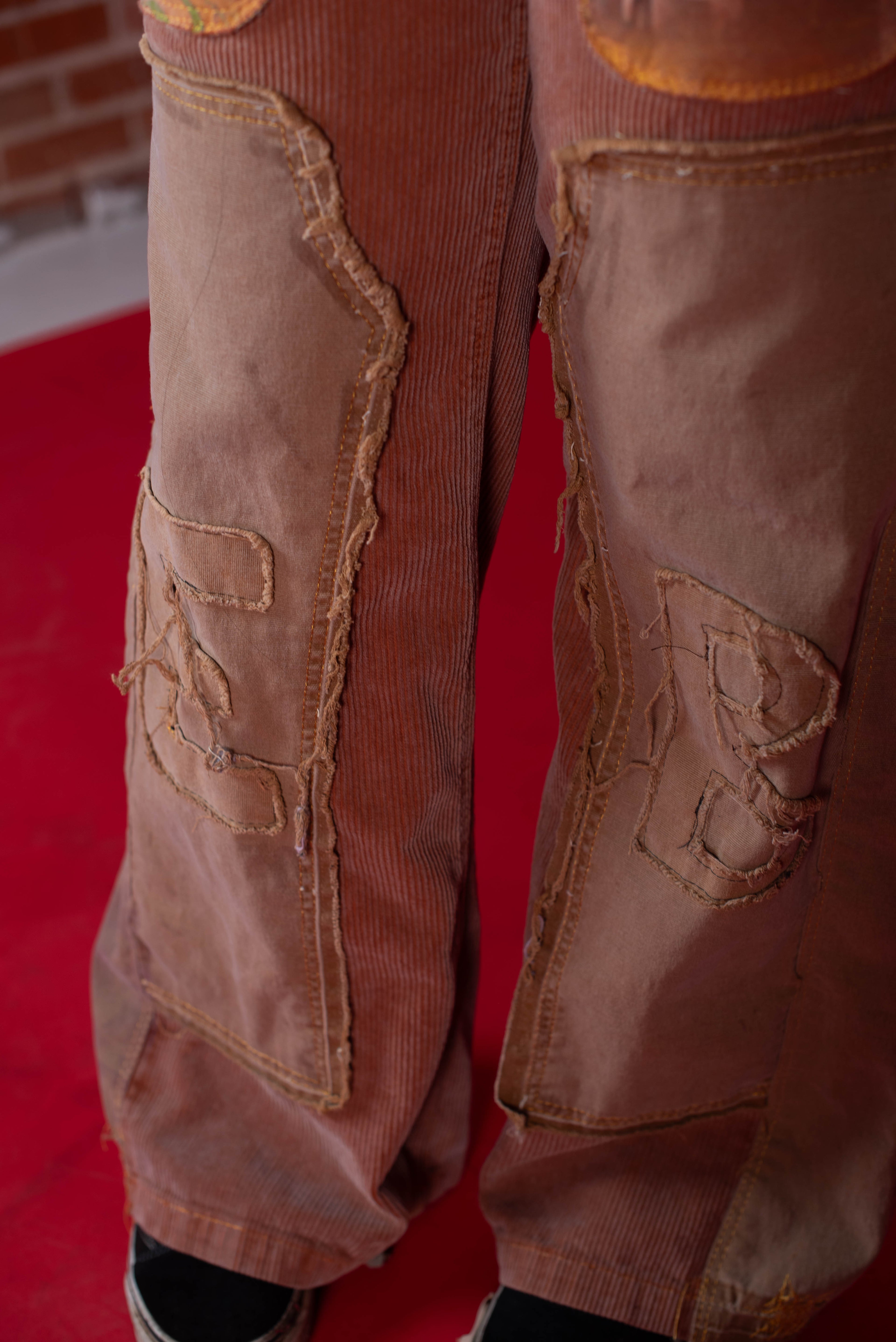 1-1 EB Corduroy Semi Wide leg Pants