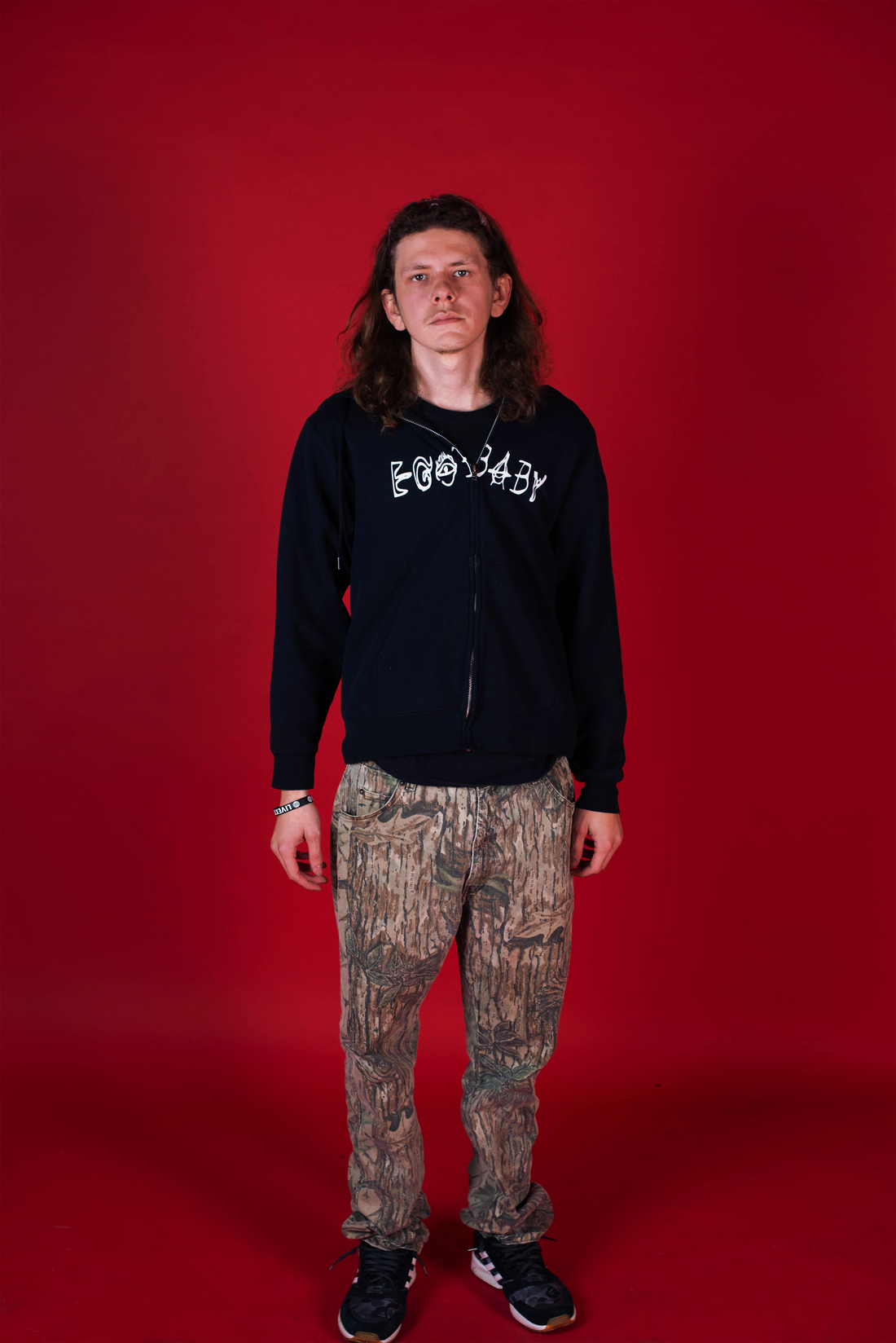 EB Text Cross Over Text ZipUp