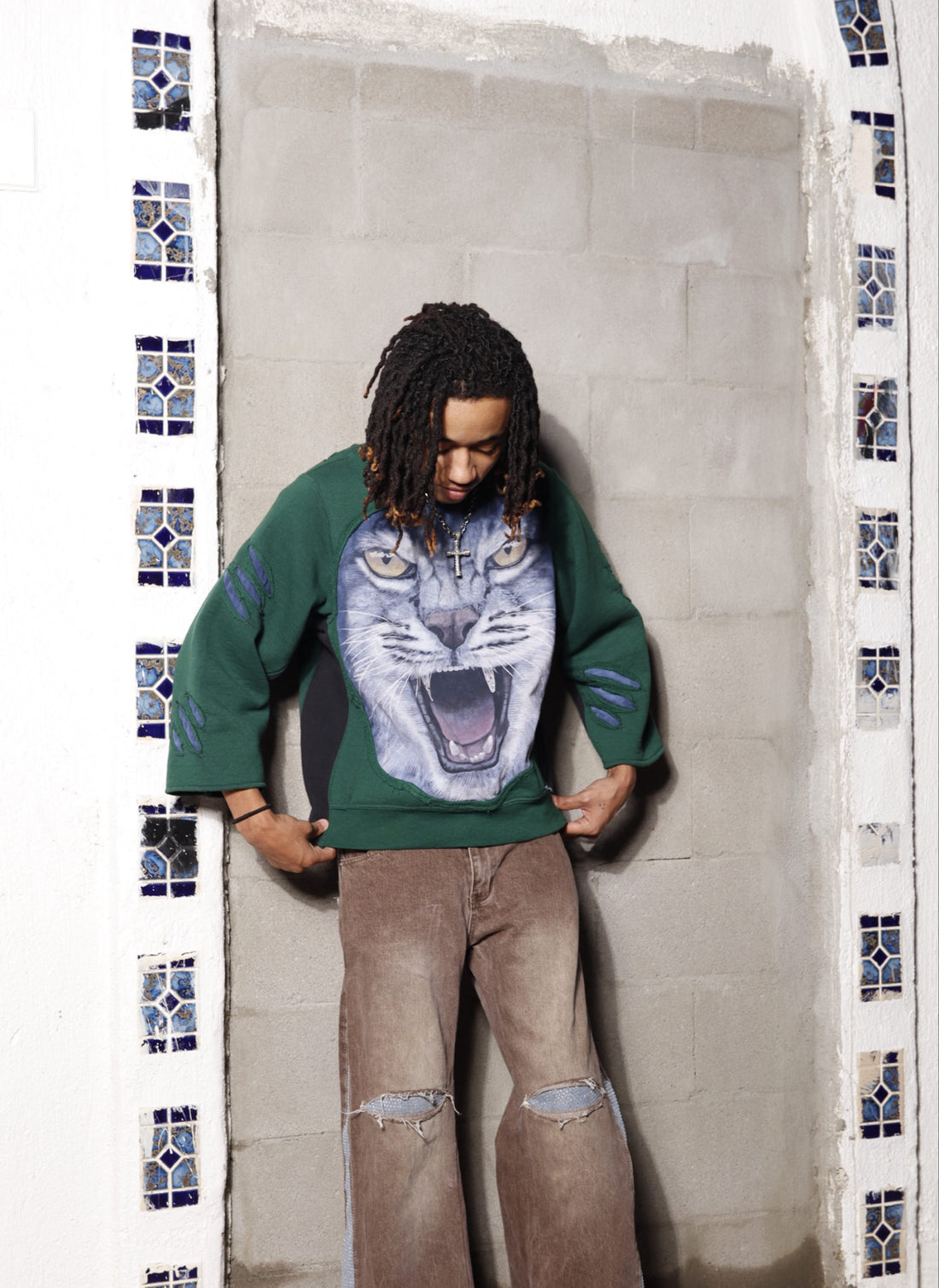 Green WildCat Sweater