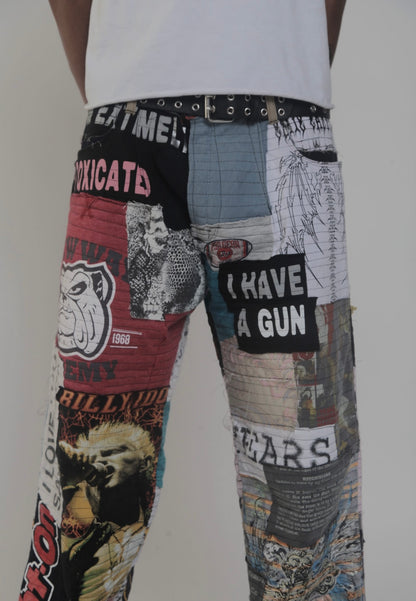 1-1 T-Shirt Patch Work Pants