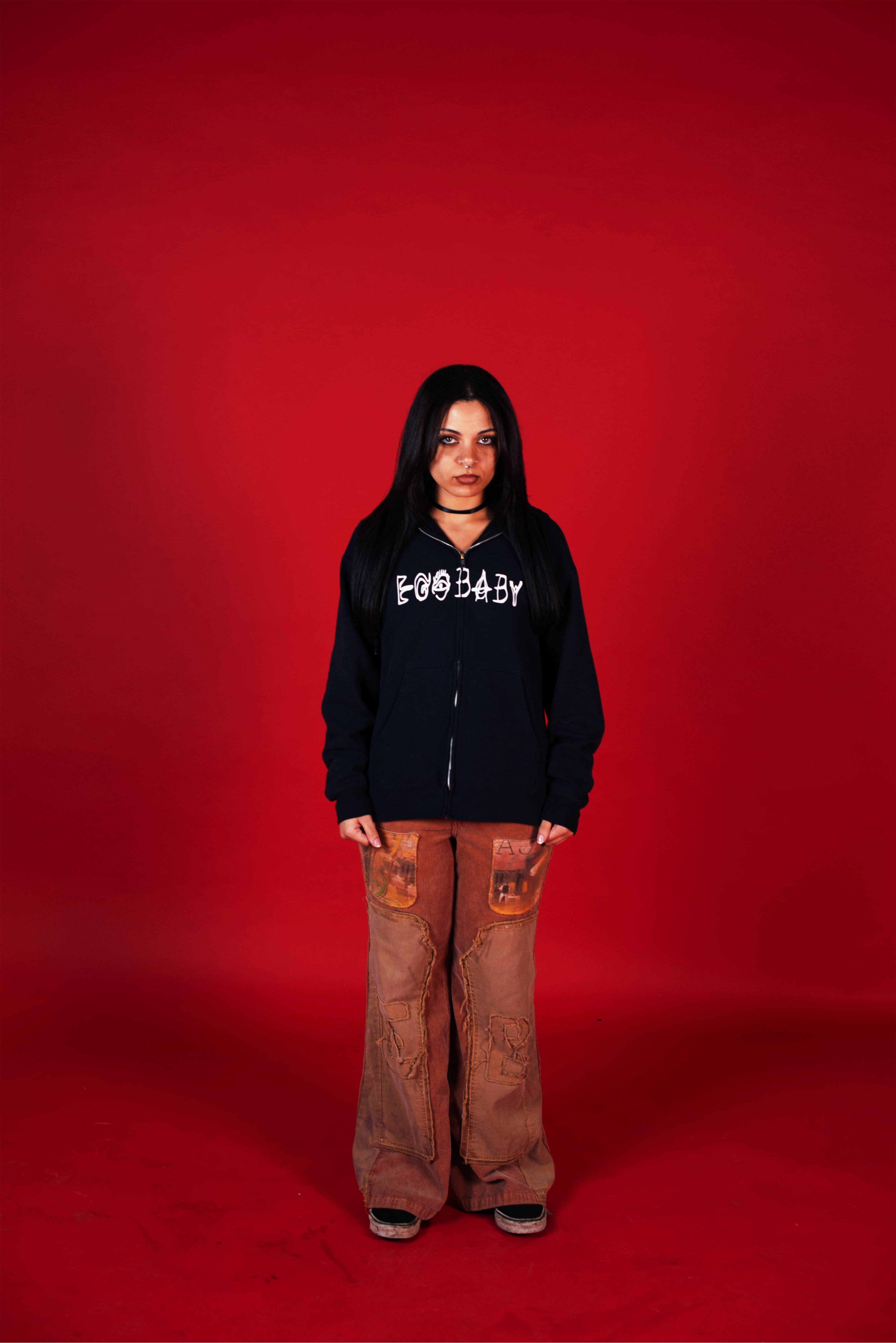 1-1 EB Corduroy Semi Wide leg jeans
