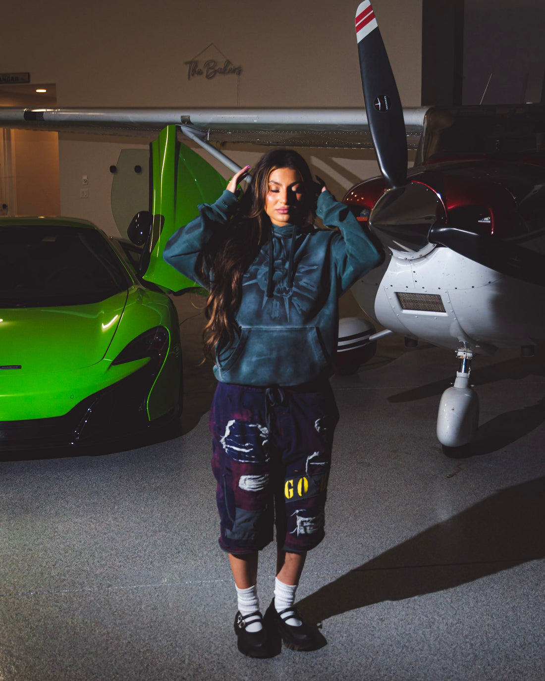 1-1 EgoBaby Vintage wash Airbrush hoodie