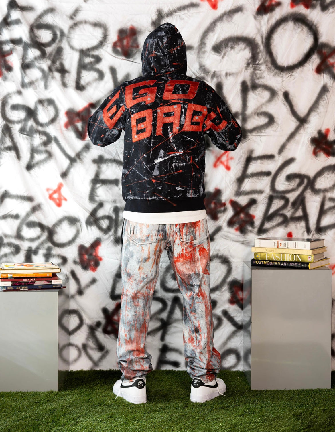 1-1 R/W black leather Pants