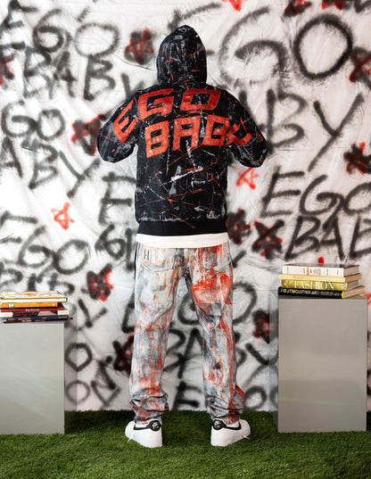 1-1 R/W black leather Pants