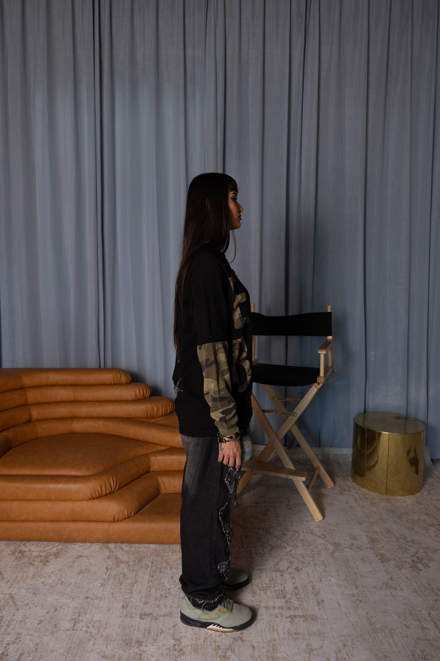1-1 EB Waffle Army Long Sleeve