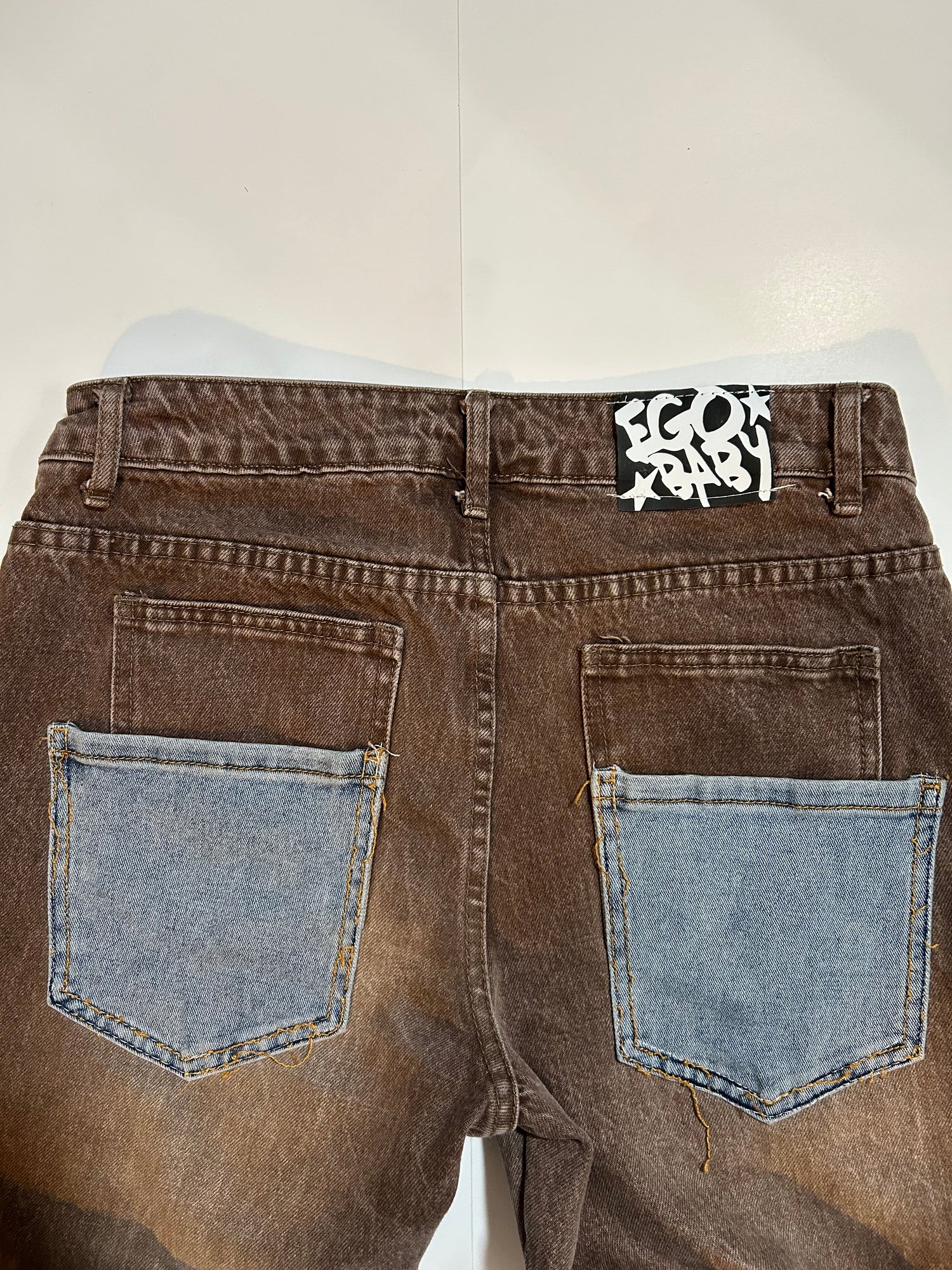 Brown Wide Leg crystal Pants