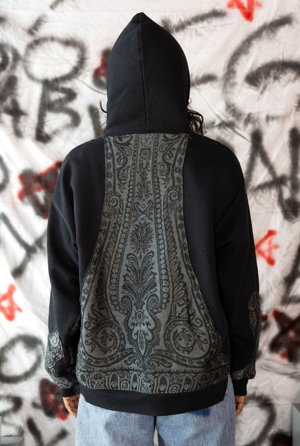 1-1 bandanna pattern, scarf hoodie