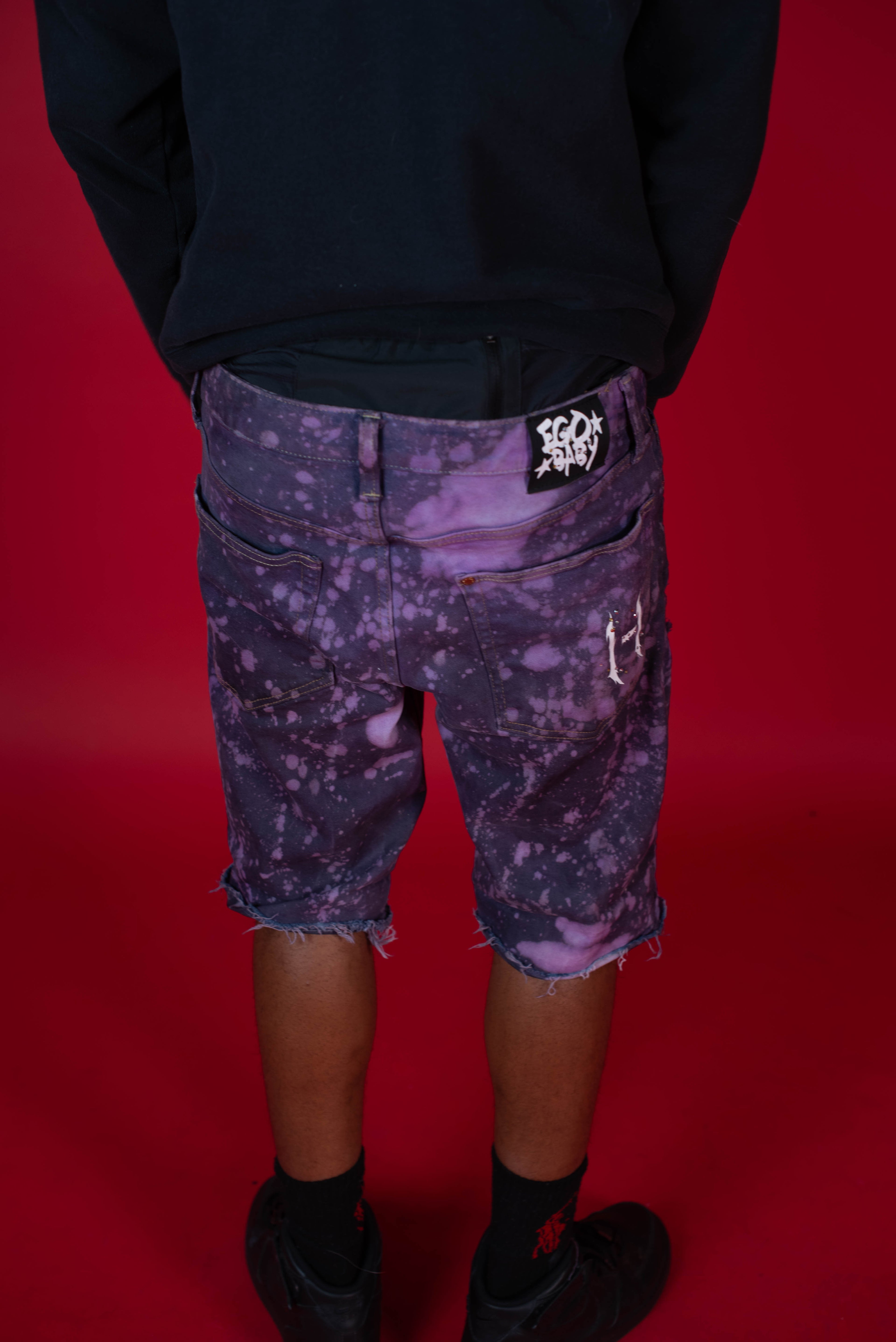 1-1 EB Purple Splat Shorts