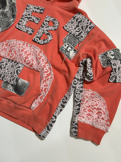 Peach/Coral Lace Hoodie