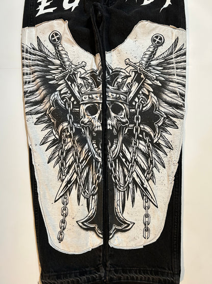 Skull Double Knee Pants