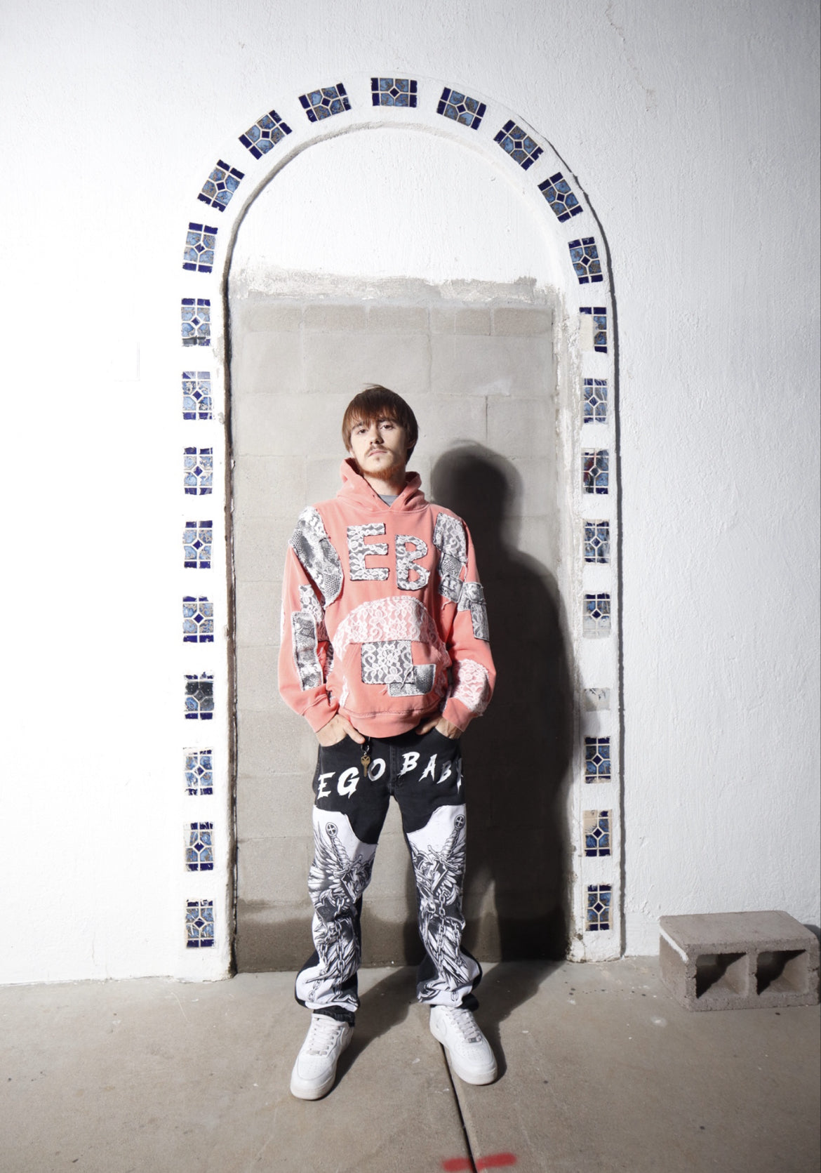 Peach/Coral Lace Hoodie