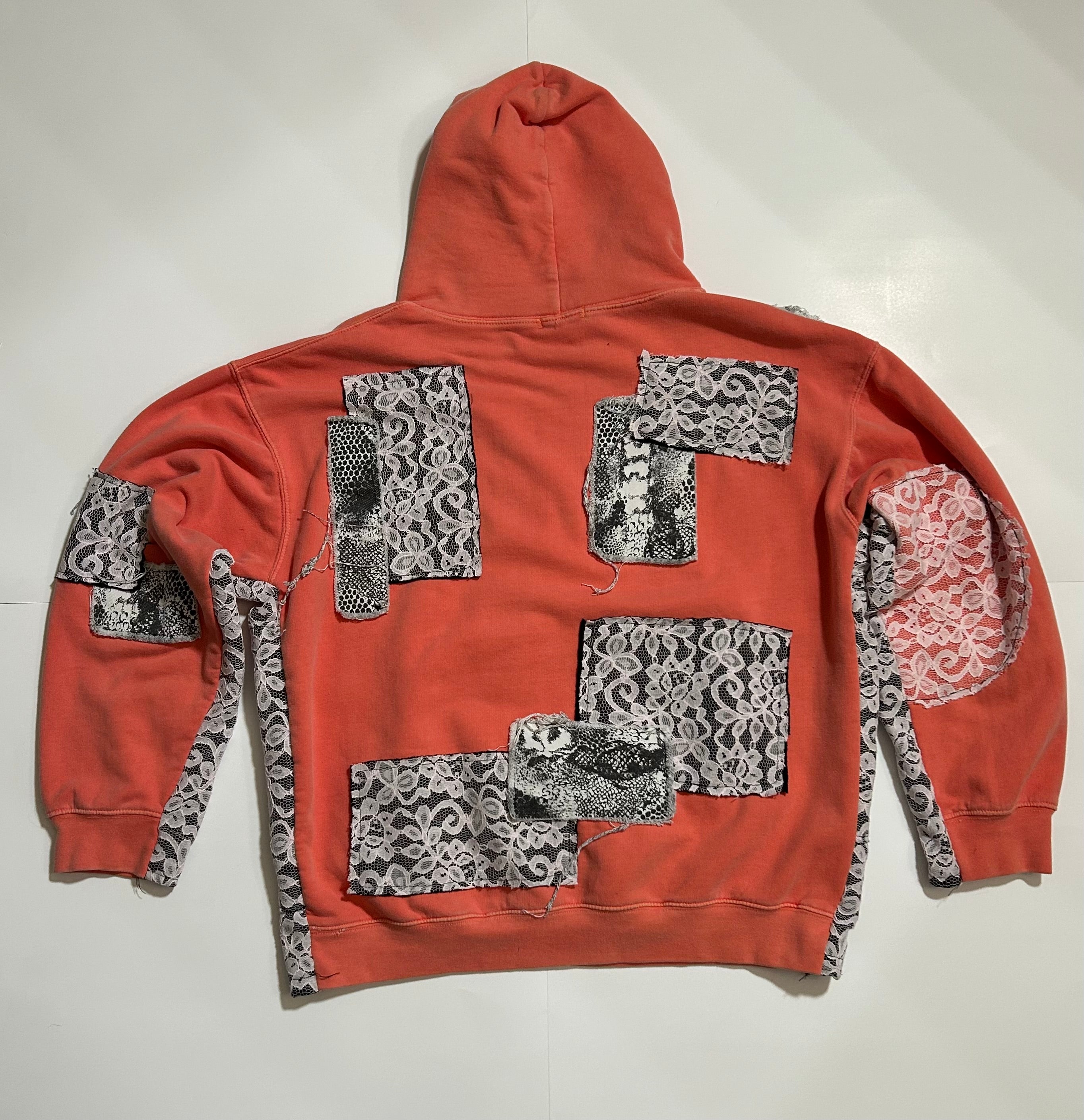 Peach/Coral Lace Hoodie