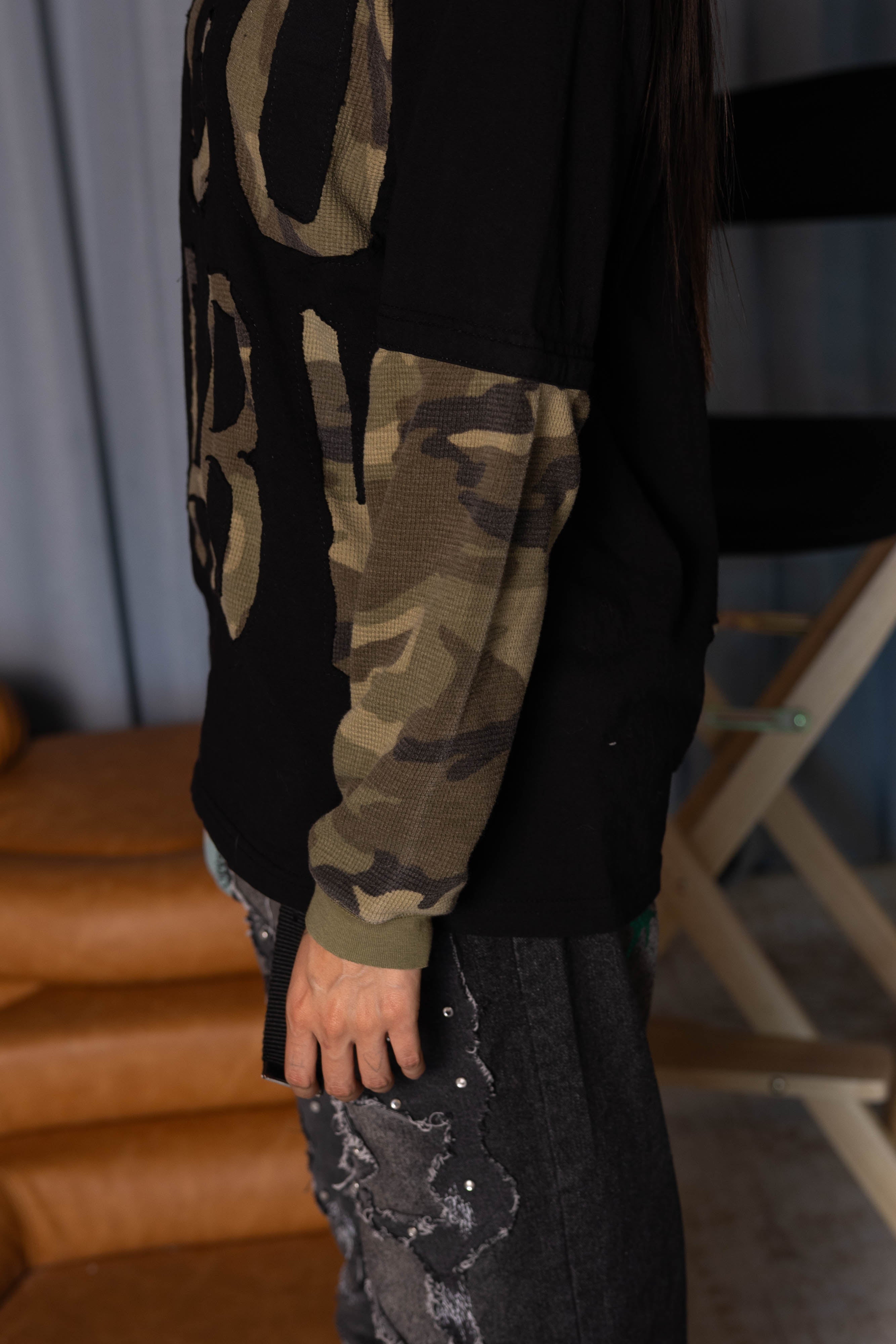 1-1 EB Waffle Army Long Sleeve