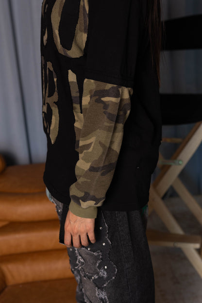 1-1 EB Waffle Army Long Sleeve