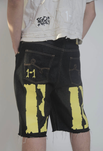 1-1 Dark Denim Shorts