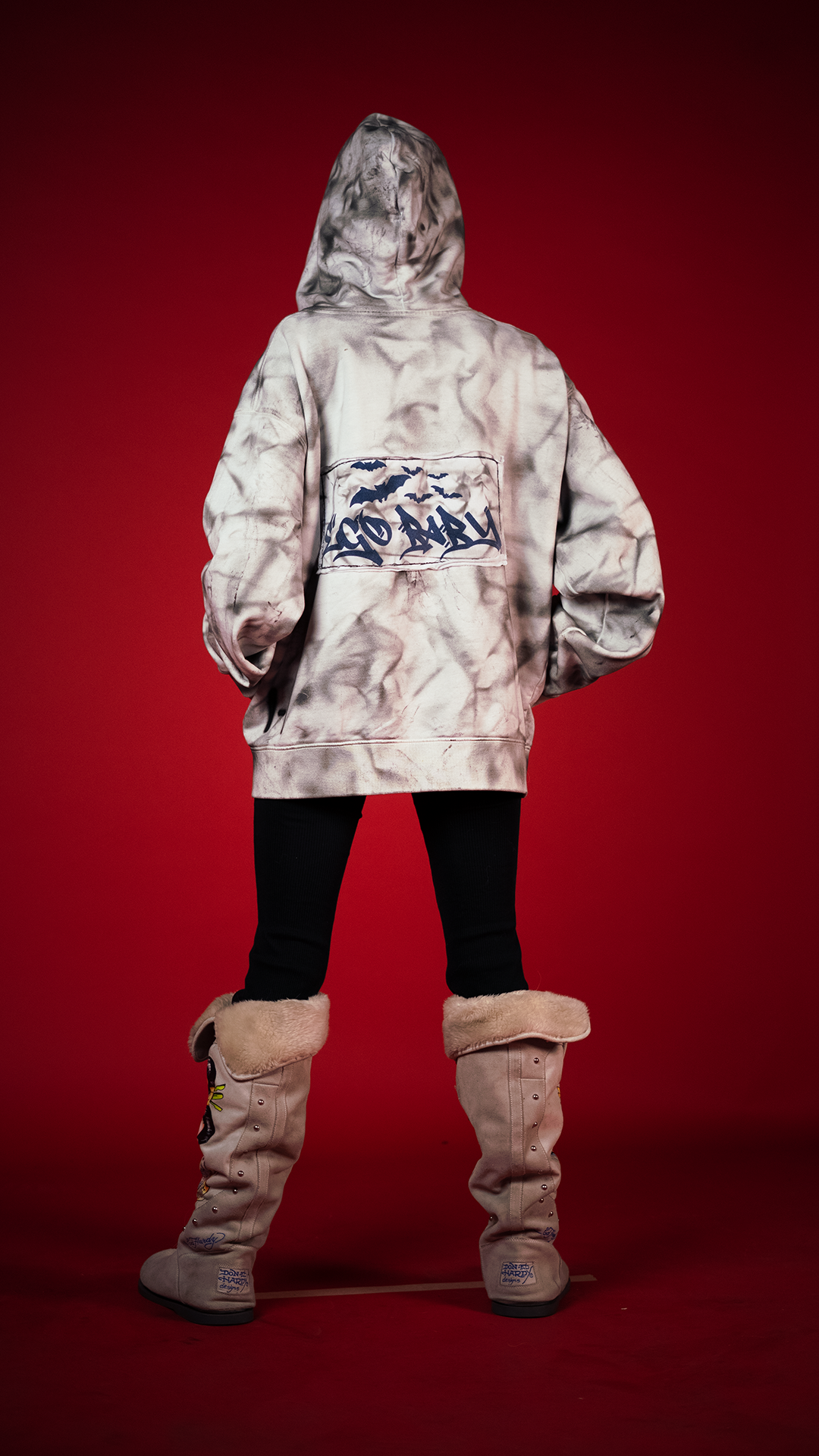 1-1 EB Dirty White Patchwork Zip-Up