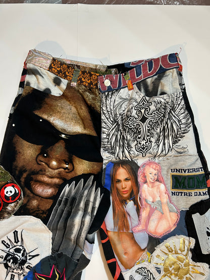 Muti Patch Work Pants
